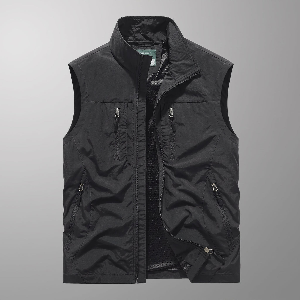 Dieter - Heren Bodywarmer met Opstaande Kraag en Meerdere Zakken