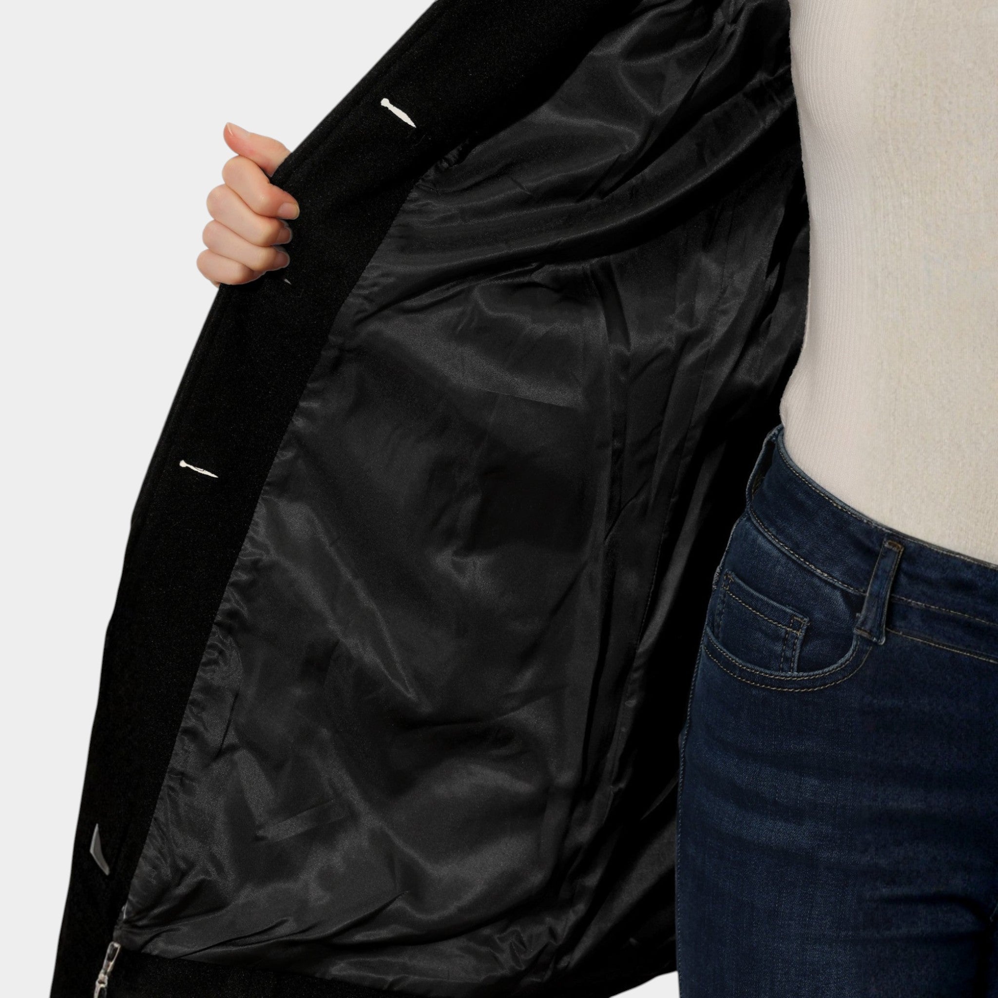 Elise | Damen Einreihiger Winter - Trenchcoat - Trenchcoats - Temala