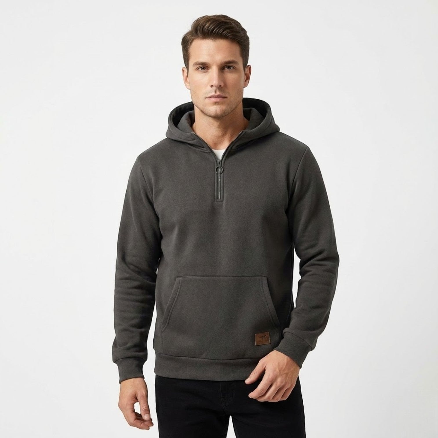 Leano – Herren Baumwolle Kapuzenpullover Zip - Kapuzenjacke - Temala