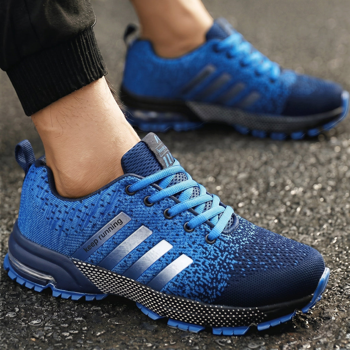 Theo - Heren Orthopedische Sportschoenen met Gestreepte Details