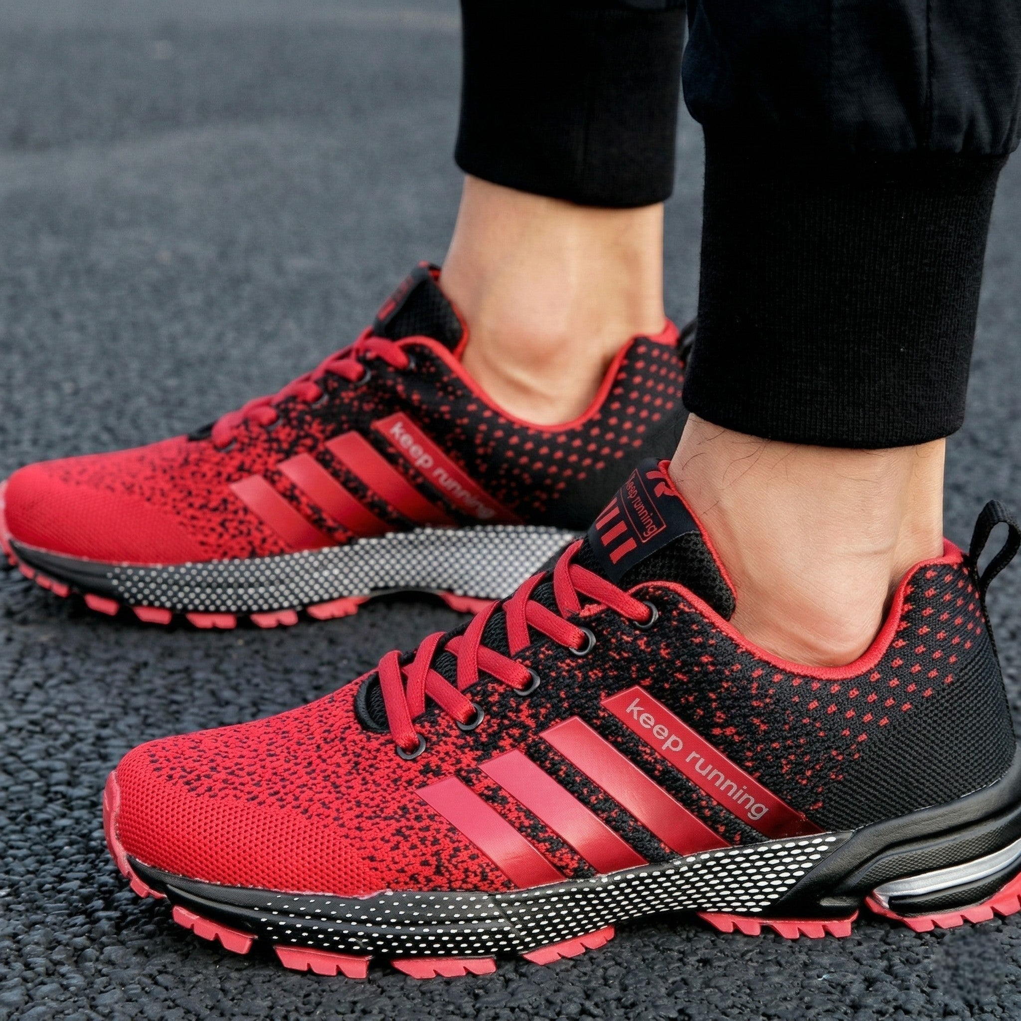 Theo - Heren Orthopedische Sportschoenen met Gestreepte Details