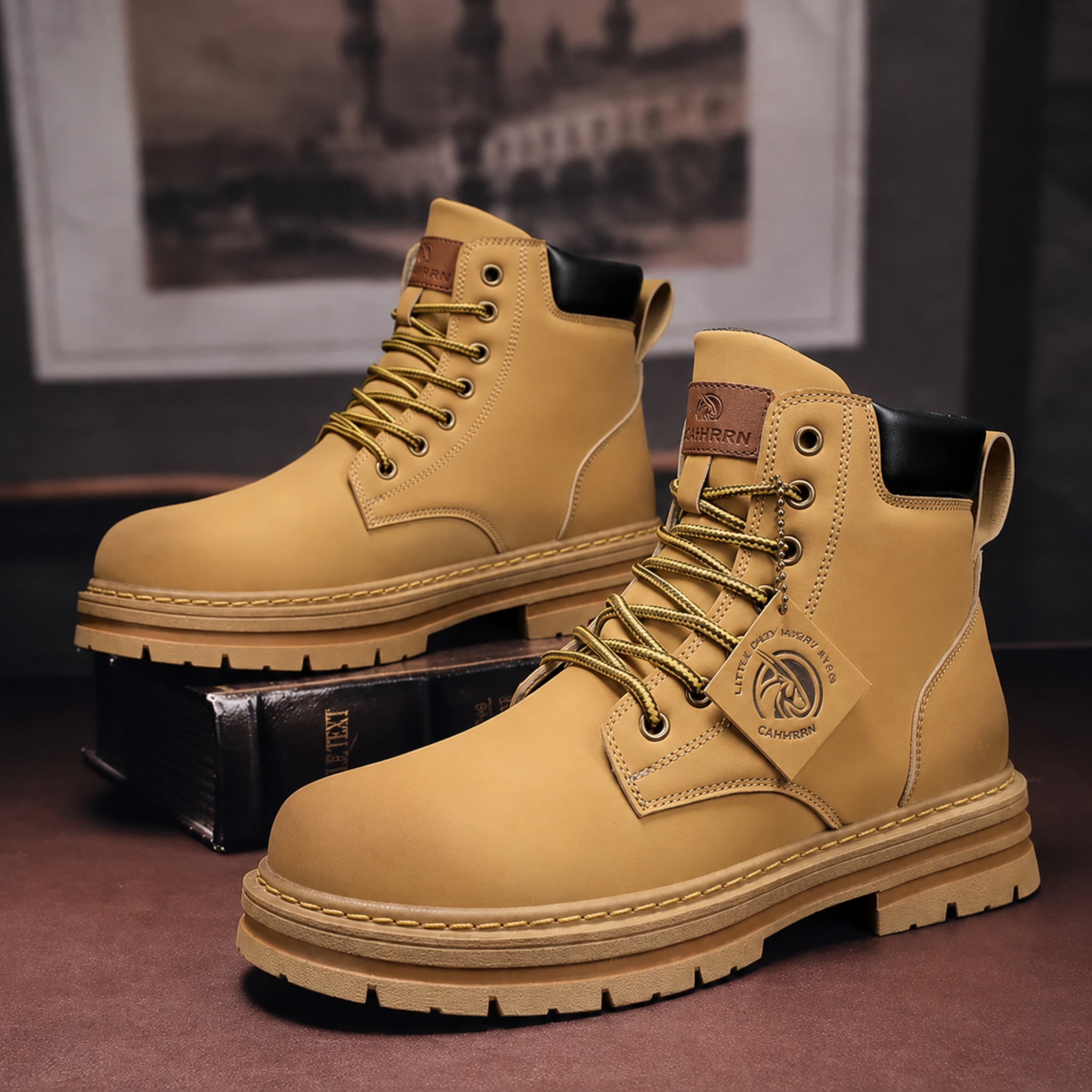 Jonas - Heren Chunky Hoge Veter Combat Boots