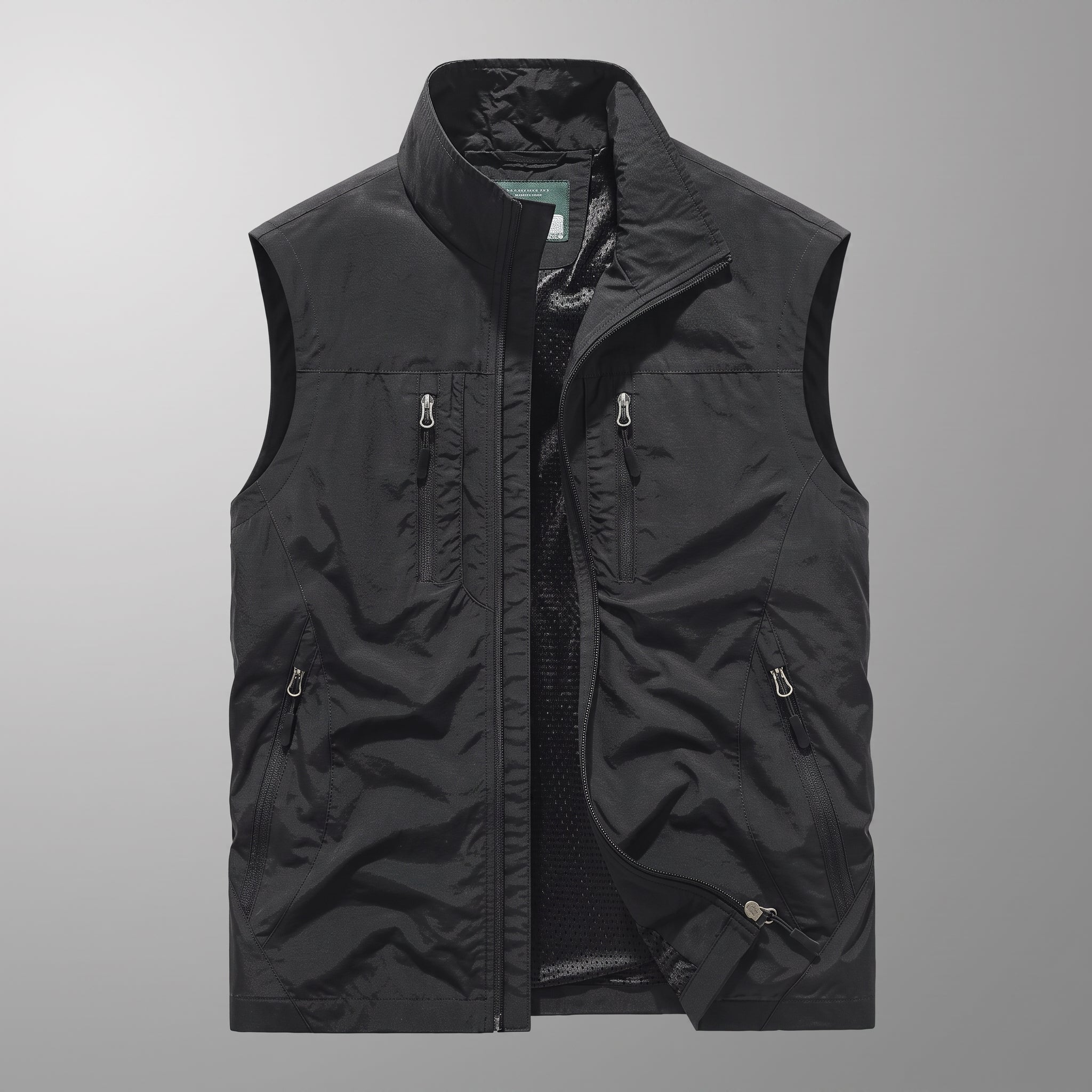 Dieter - Heren Gilet met Staande Kraag en Meerdere Zakjes
