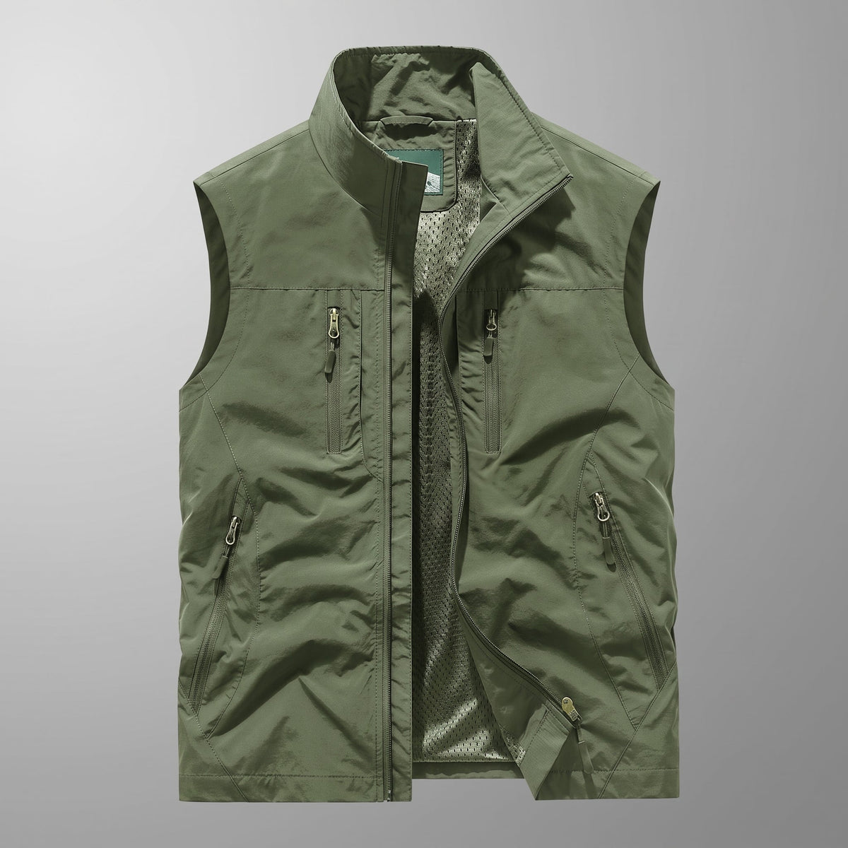 Dieter - Heren Gilet met Staande Kraag en Meerdere Zakjes
