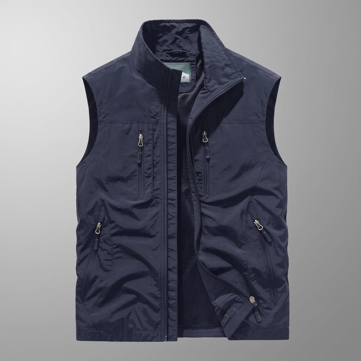 Dieter - Heren Gilet met Staande Kraag en Meerdere Zakjes