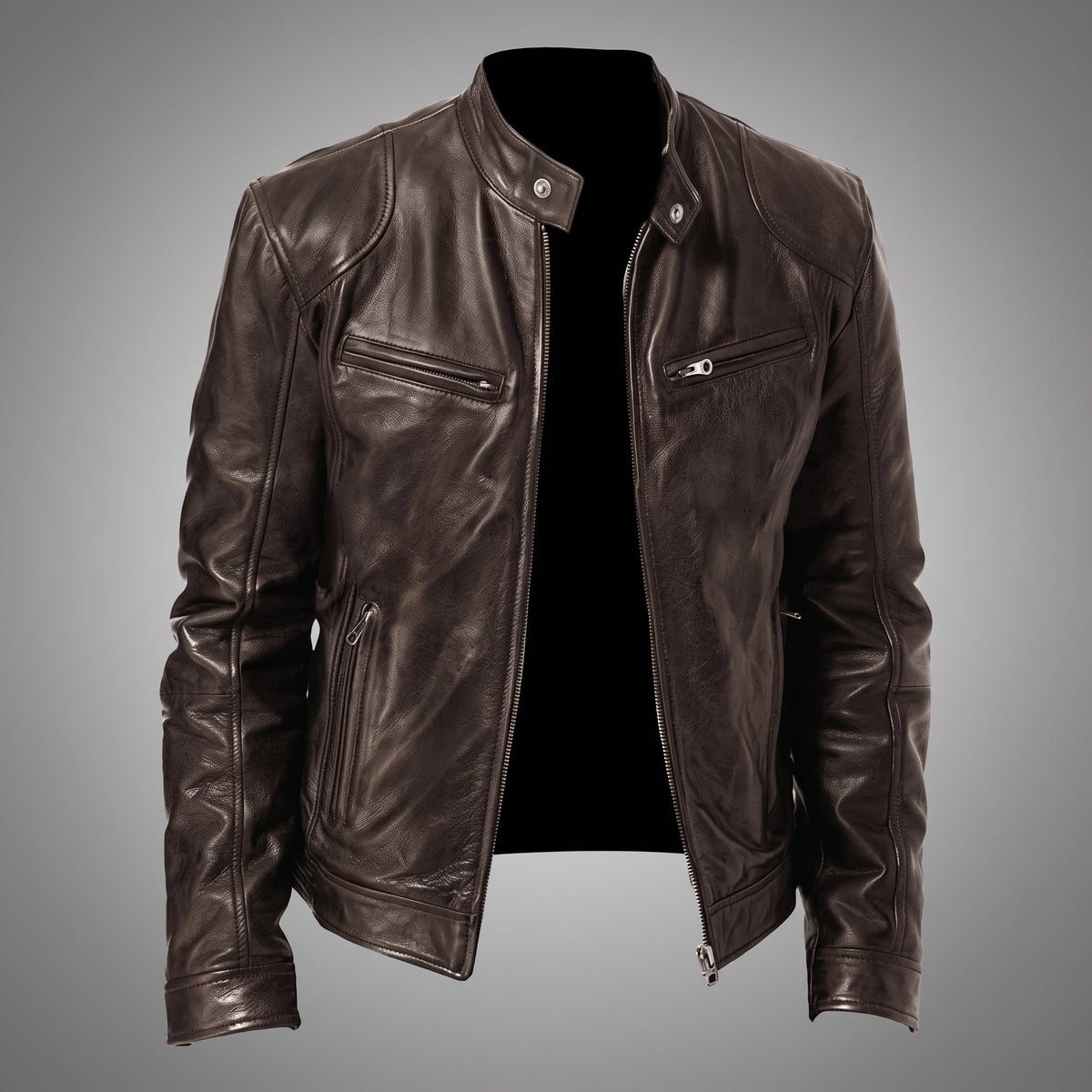 Siegfried - Heren Bandkraag Overgangs Multi-Pocket Jas