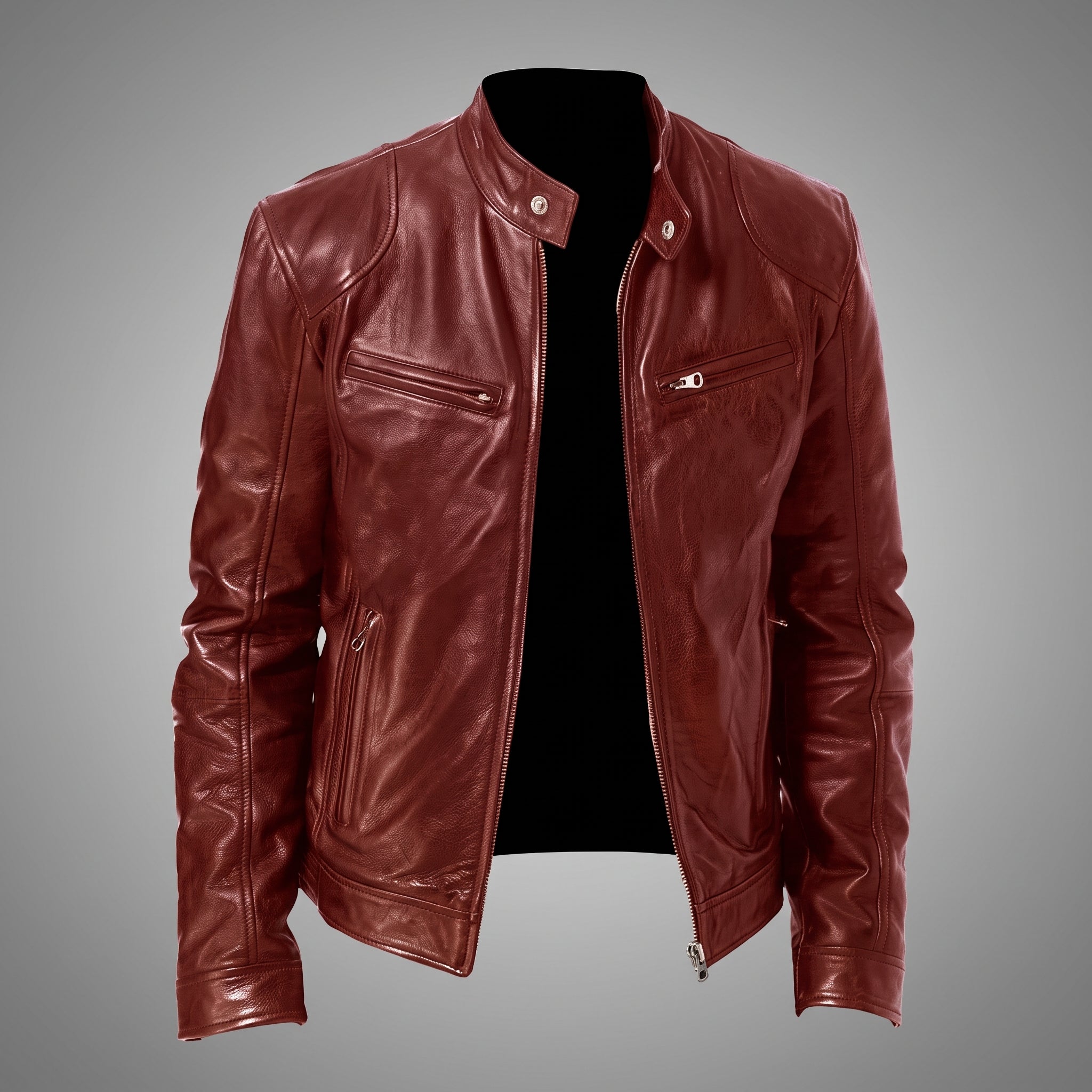 Siegfried - Heren Bandkraag Overgangs Multi-Pocket Jas