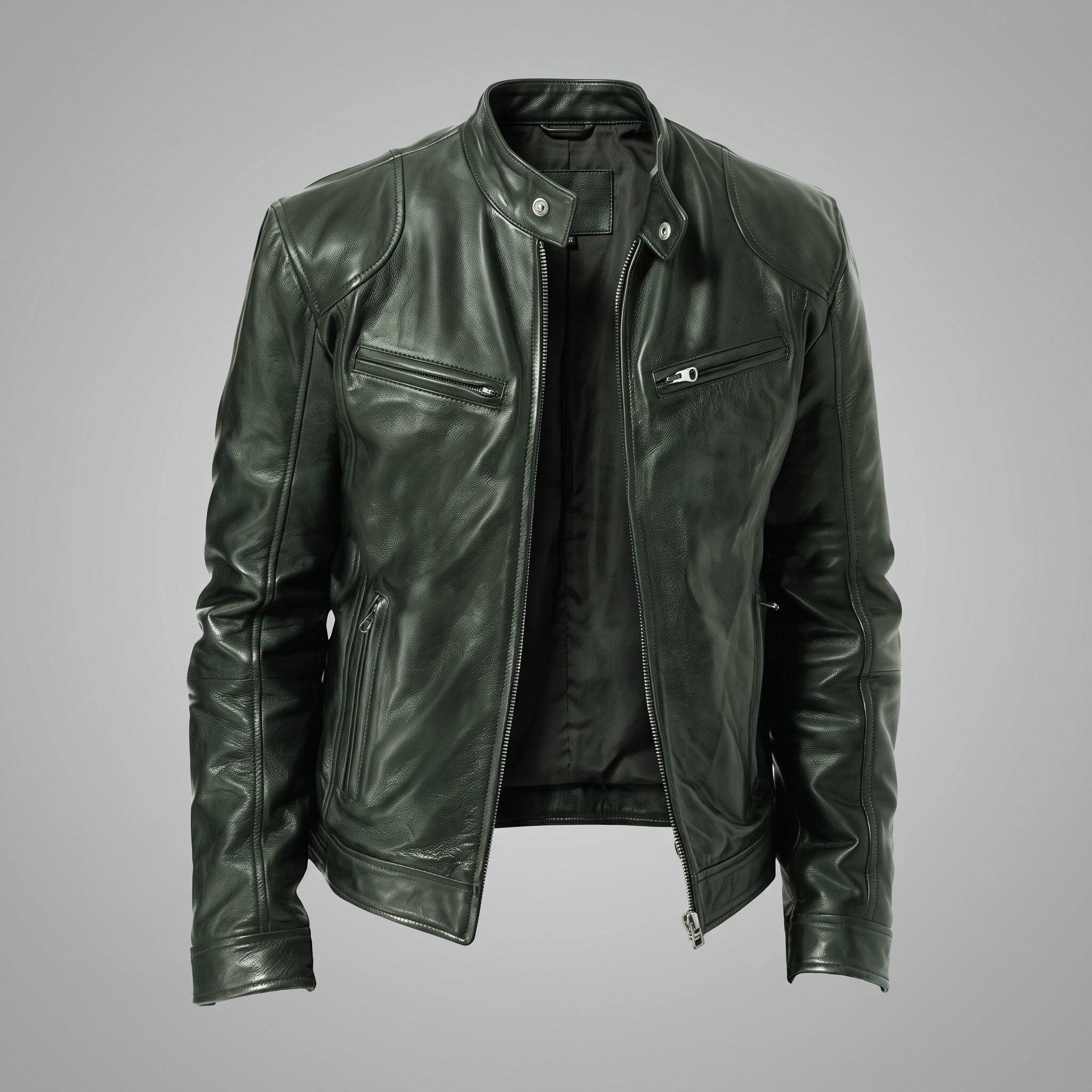 Siegfried - Heren Bandkraag Overgangs Multi-Pocket Jas