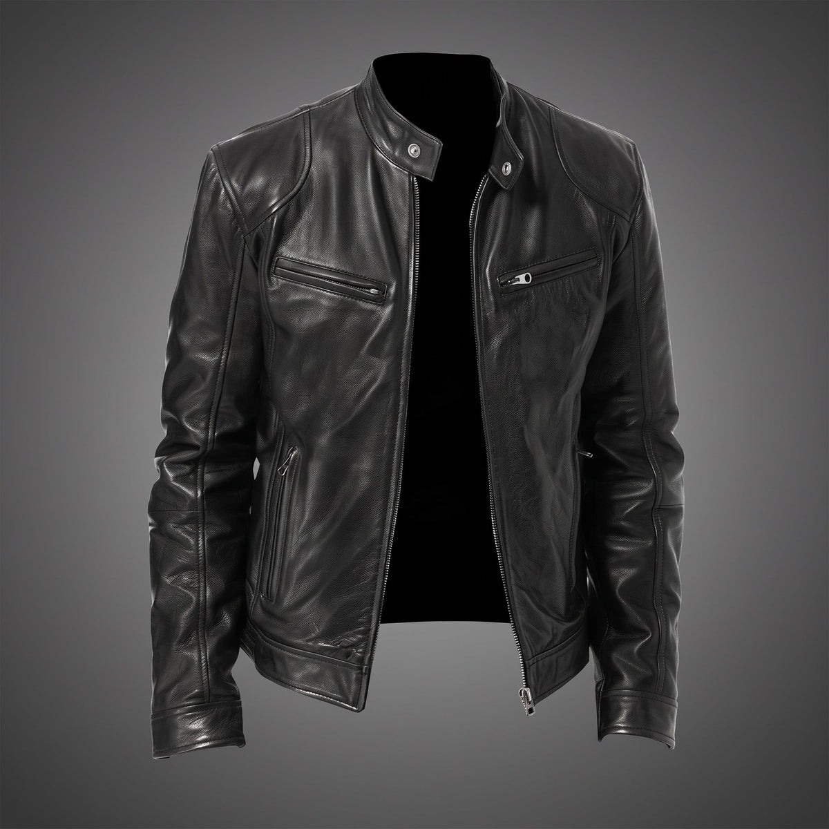 Siegfried - Heren Bandkraag Overgangs Multi-Pocket Jas