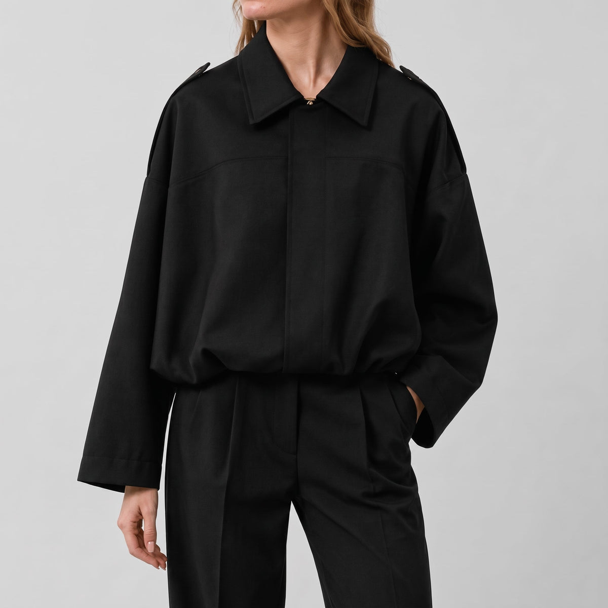 Olivia - Vrouwen Vintage Gedropte Schouder Suède Bomberjack