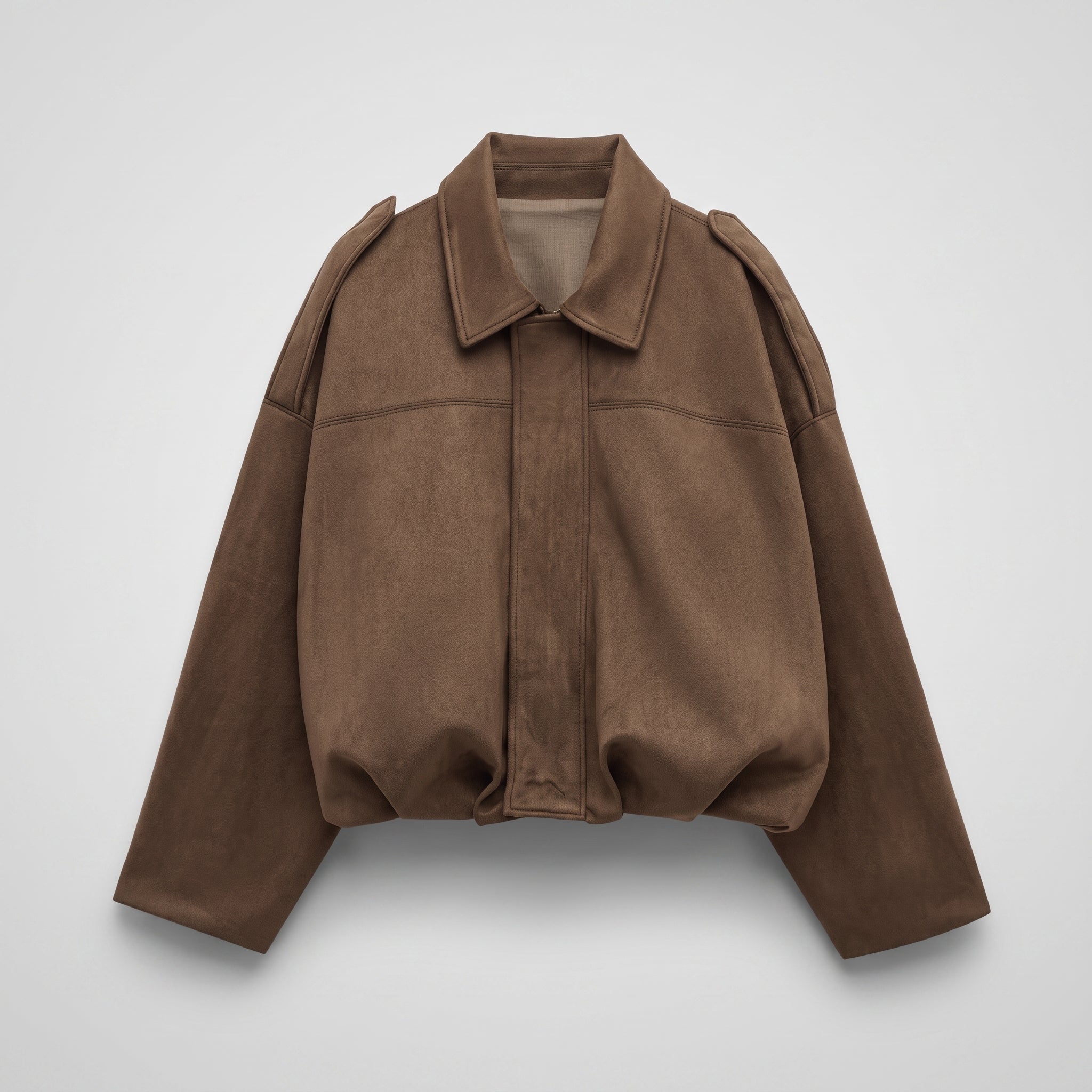 Olivia - Vrouwen Vintage Gedropte Schouder Suède Bomberjack