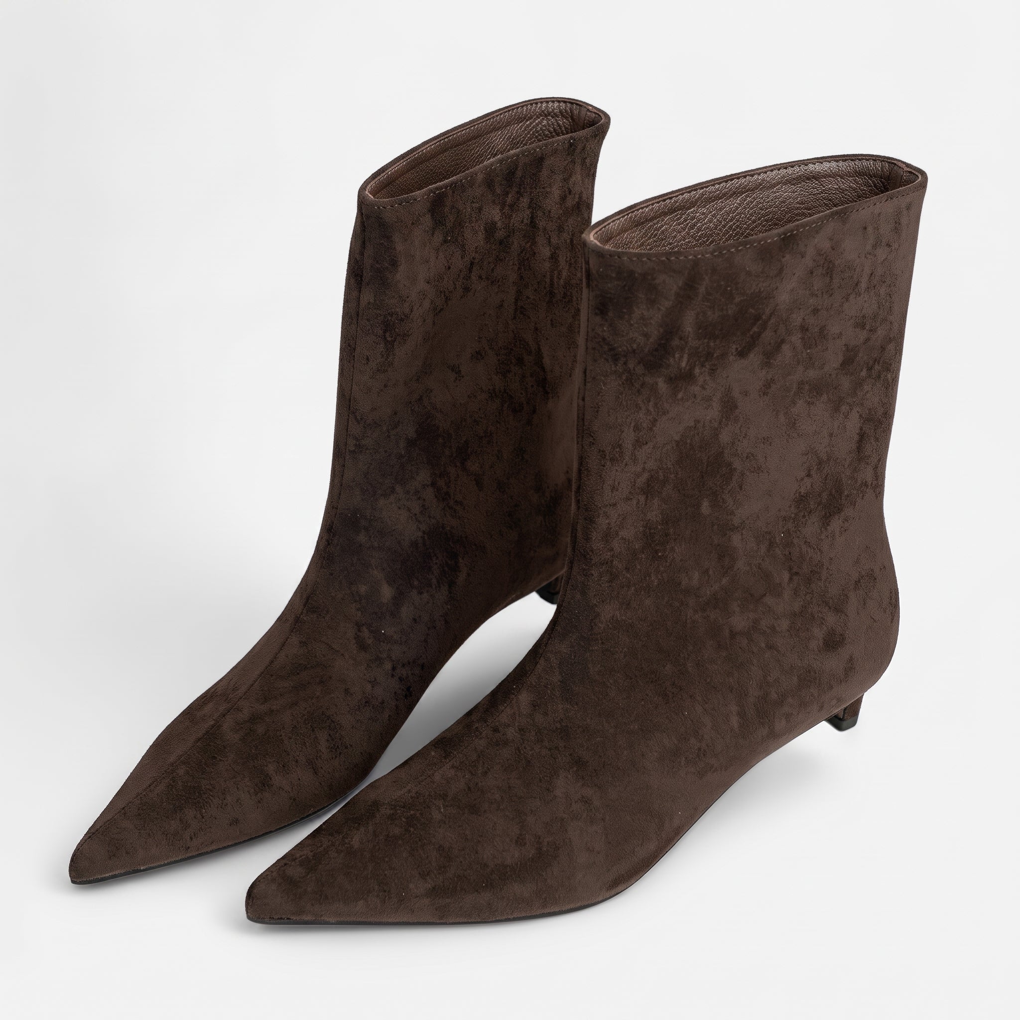 Alice - Dames Pointed Toe Kitten Heel Enkellaarsjes