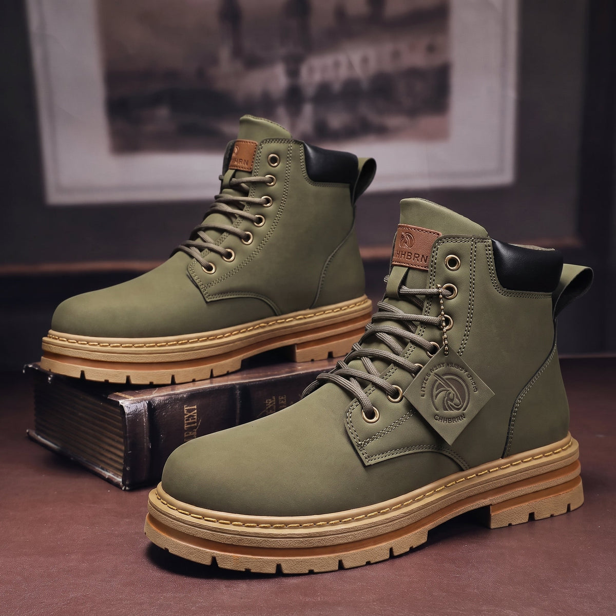 Jonas - Heren Chunky Hoge Veter Combat Boots
