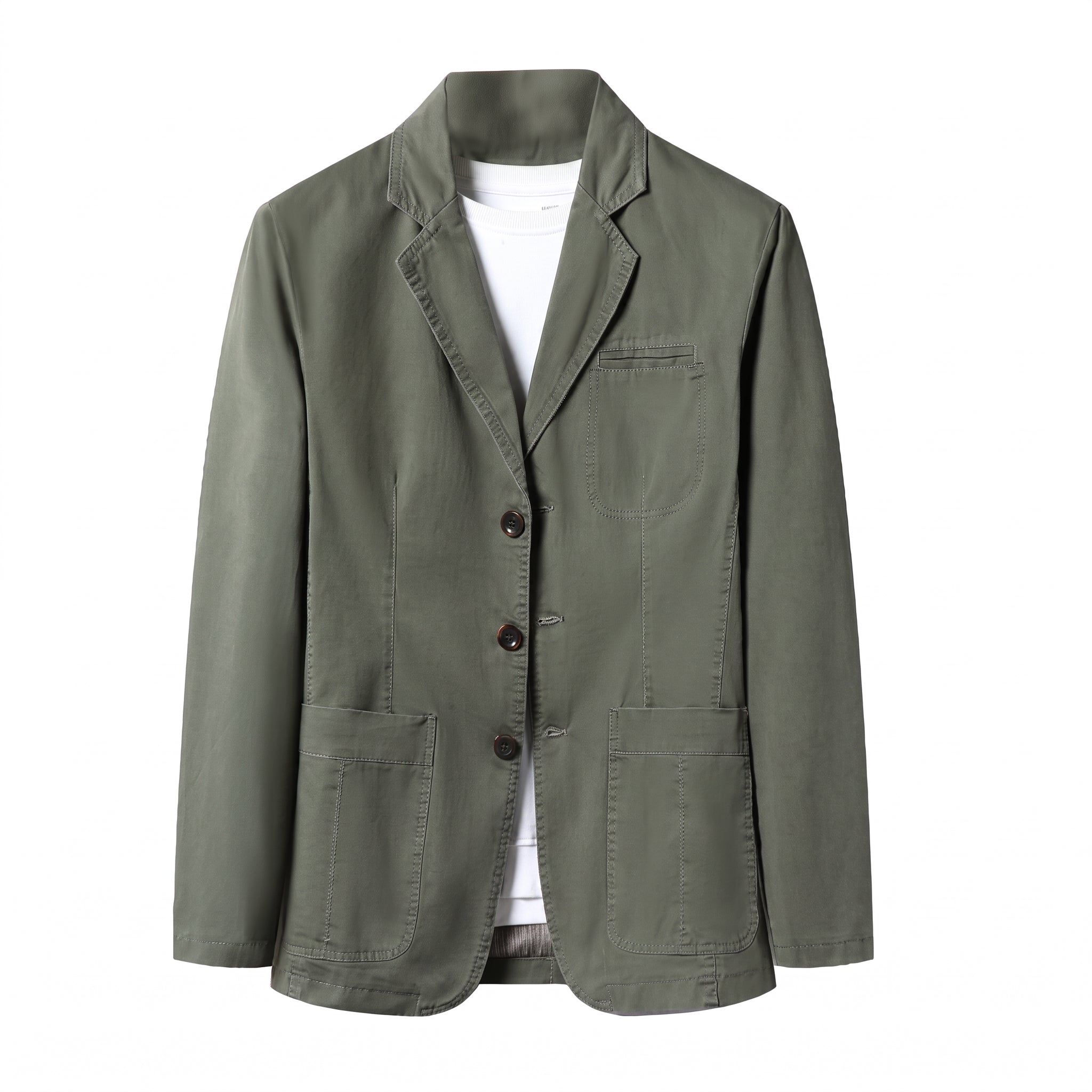 Arthur - Heren Relaxed Fit Effen Single-Breasted Notch Lapel Casual Blazer