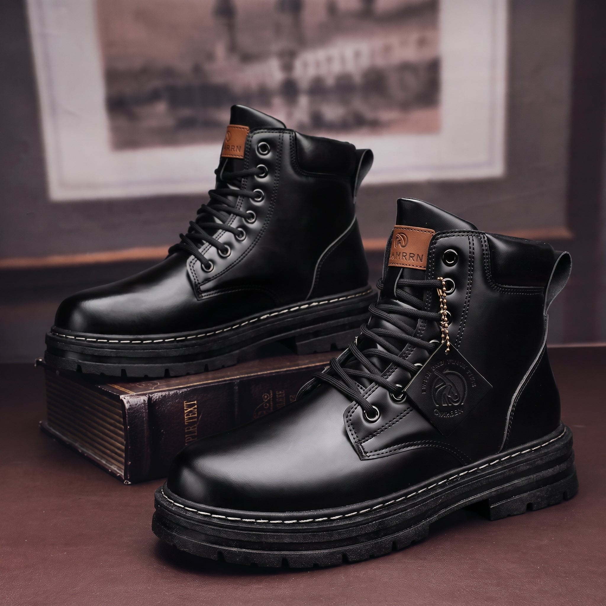 Jonas - Heren Chunky Hoge Veter Combat Boots
