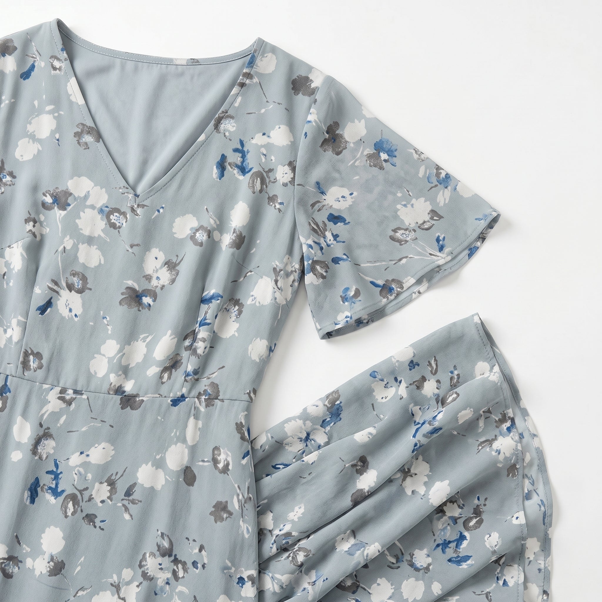 Ava – Dames Zomer Bloemenprint Chiffon Maxi Jurk