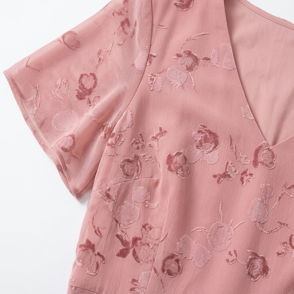 Ava – Dames Zomer Bloemenprint Chiffon Maxi Jurk