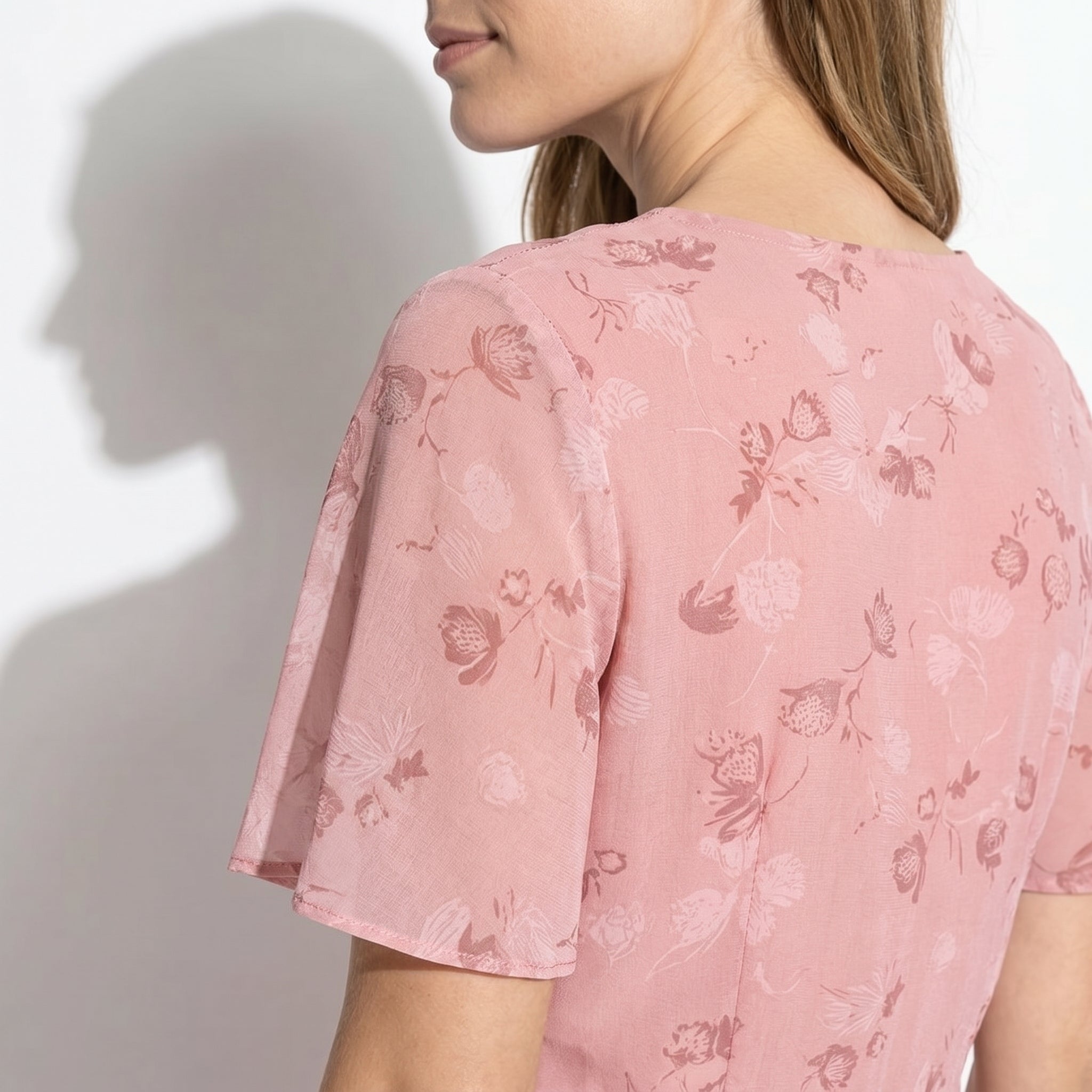 Ava – Dames Zomer Bloemenprint Chiffon Maxi Jurk