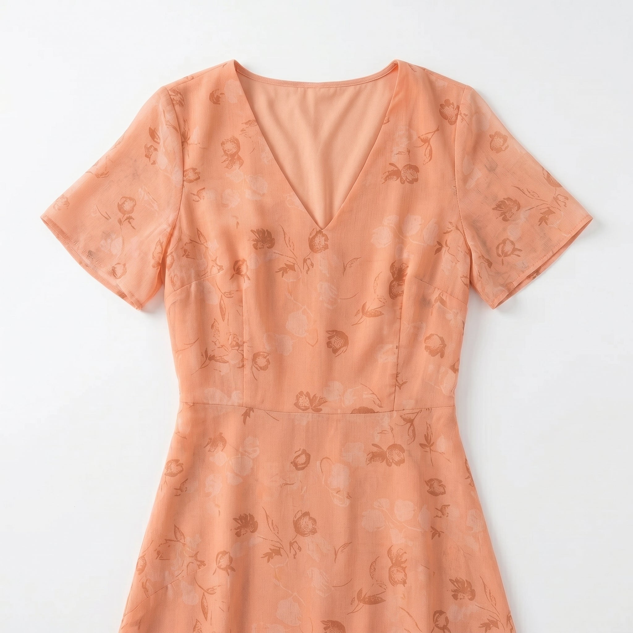 Ava – Dames Zomer Bloemenprint Chiffon Maxi Jurk