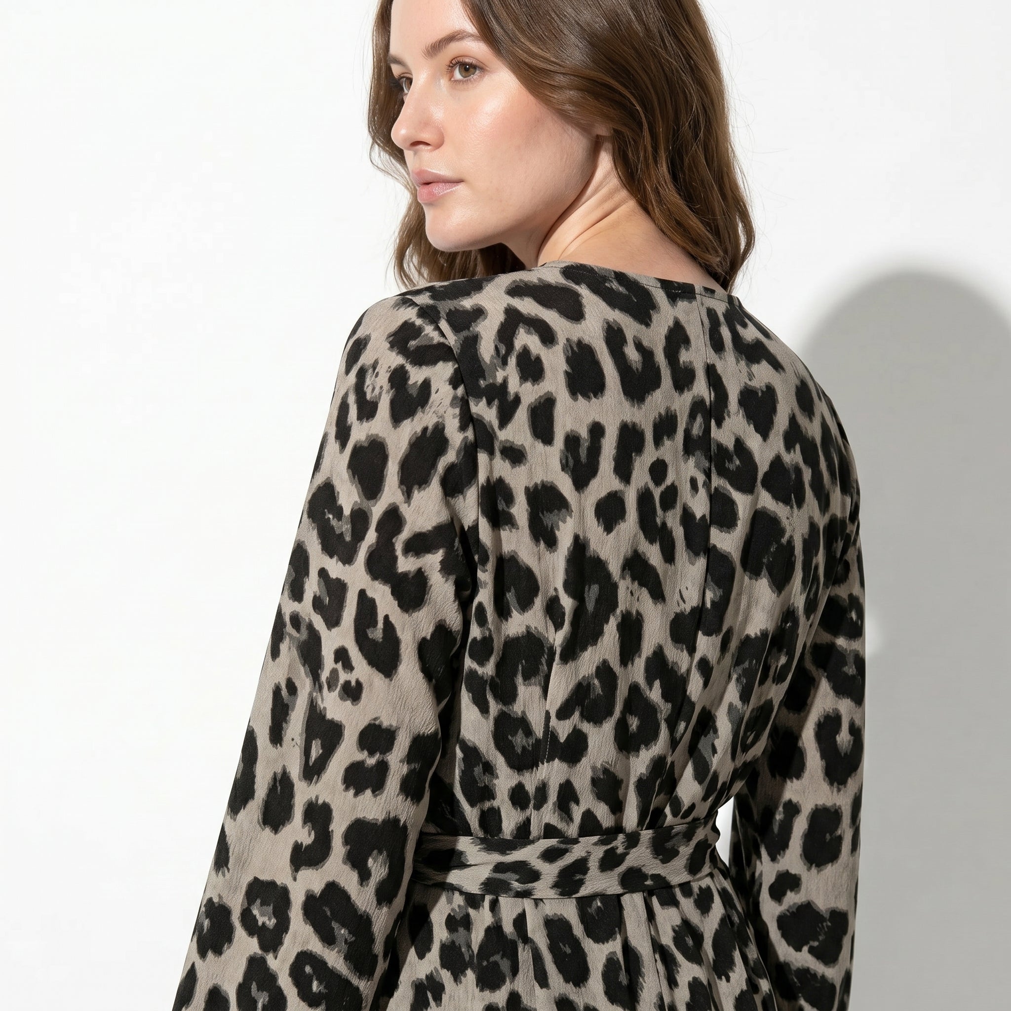 Diana – Vrouwelijke Casual Wrap Gedrukt Maxi Jurk