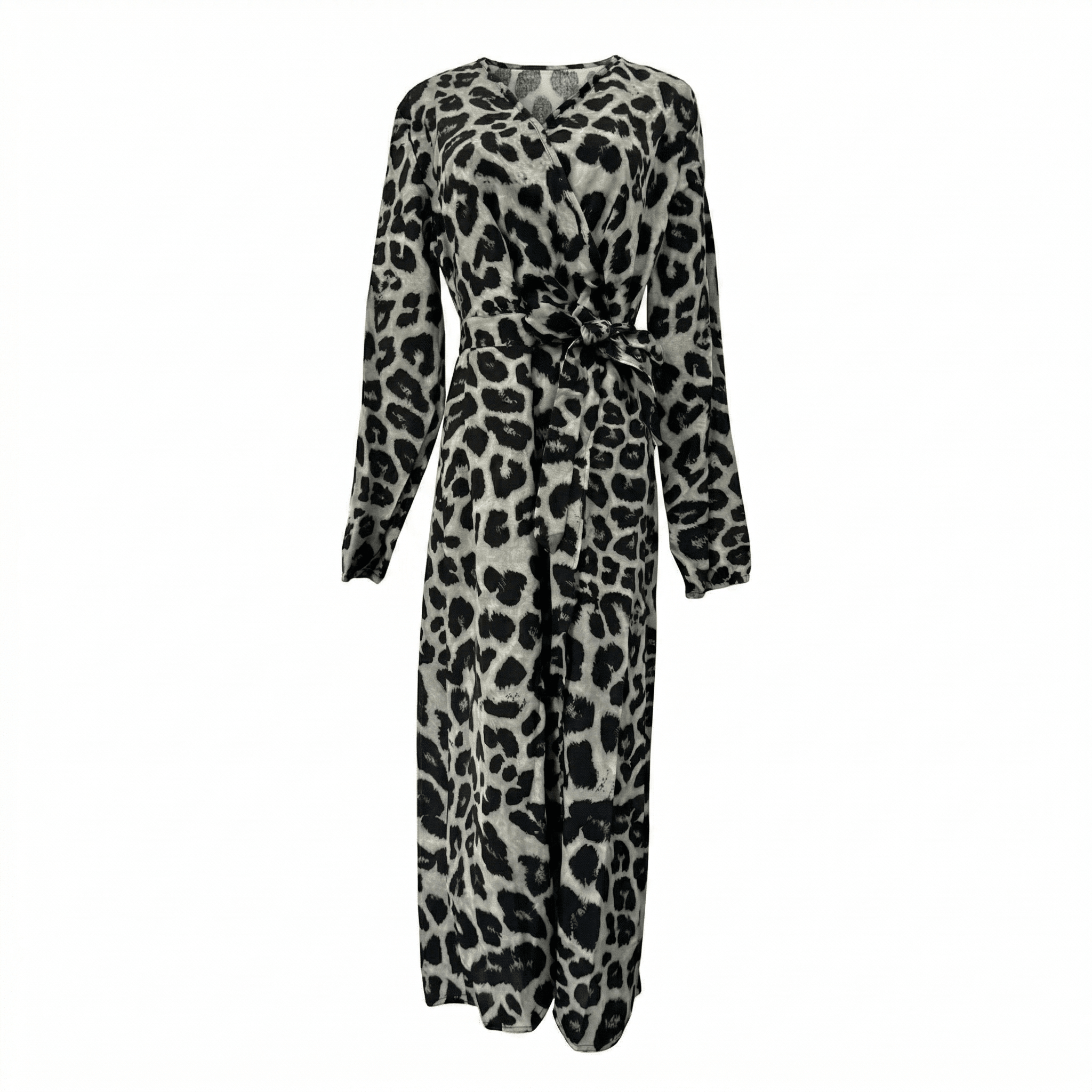 Diana – Vrouwelijke Casual Wrap Gedrukt Maxi Jurk