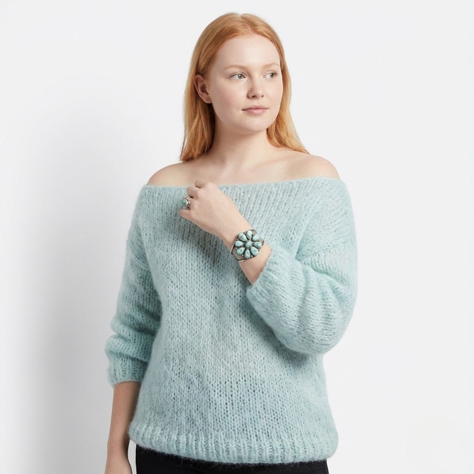 Inès – Damen Wolle Grobstrickpullover - Pullover - Temala