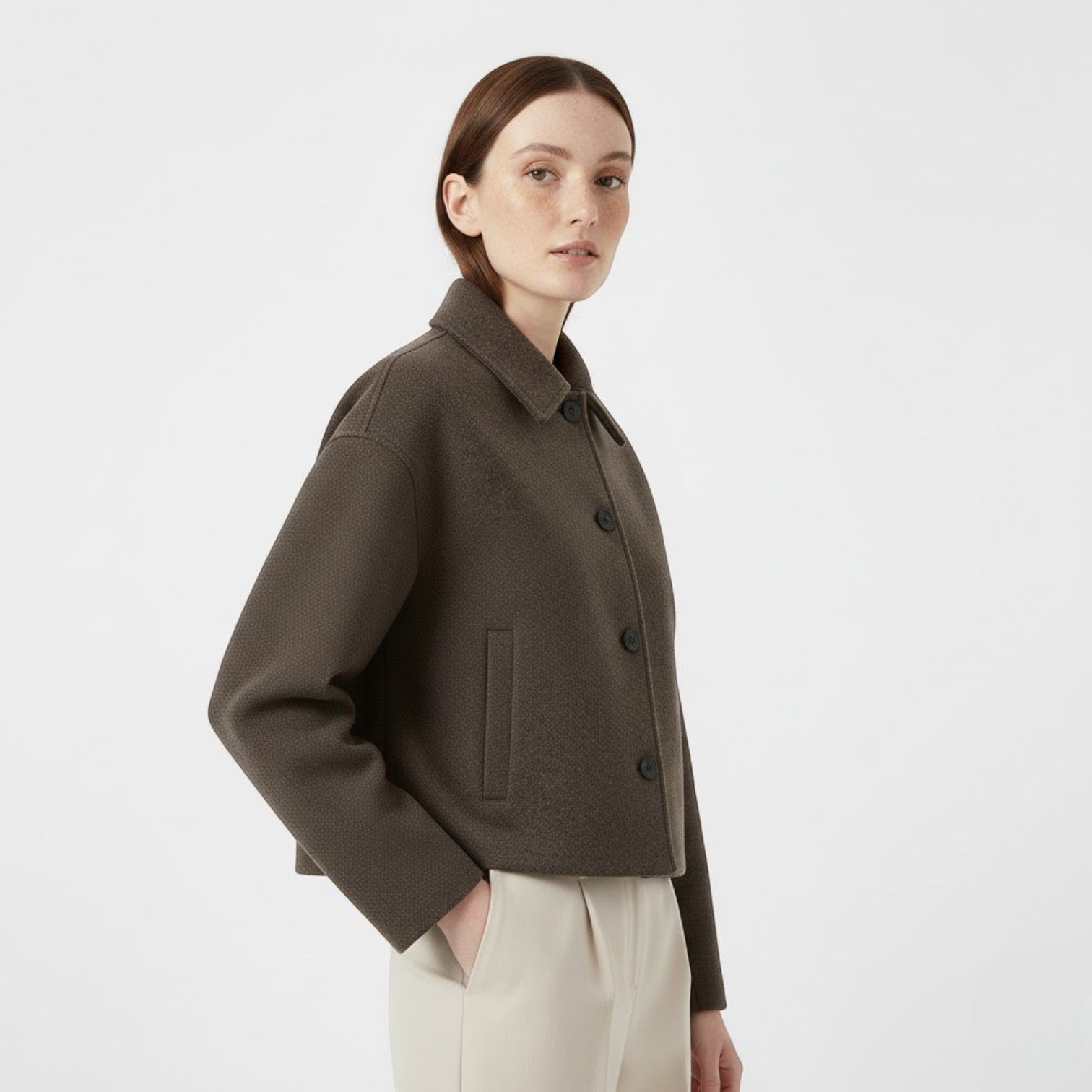 Kharla – Damen Wolle Mantel Oversize - Mäntel - Temala