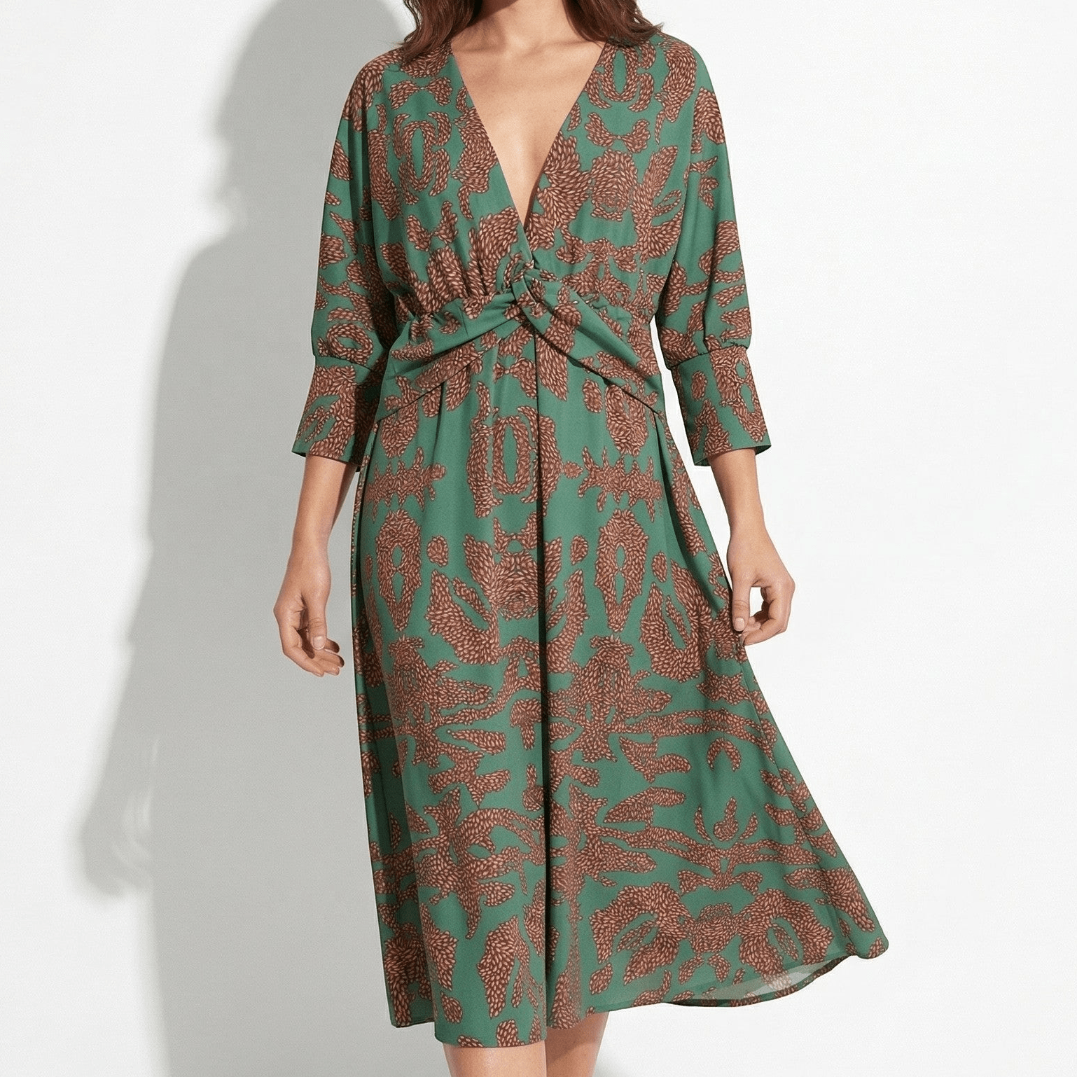 Myrtle – Dames Casual Wrap Zomer Midi Jurk