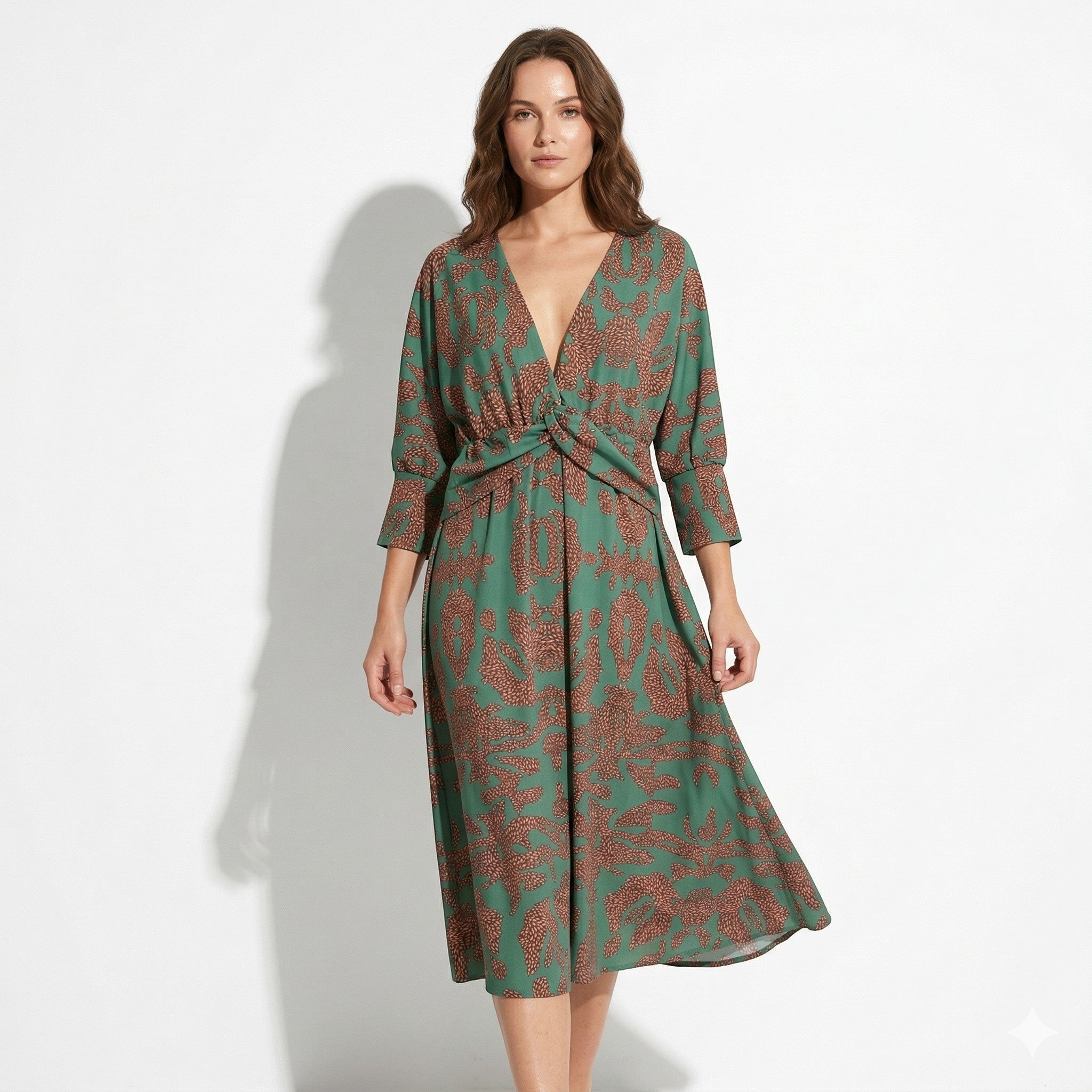 Myrtle – Dames Casual Wrap Zomer Midi Jurk