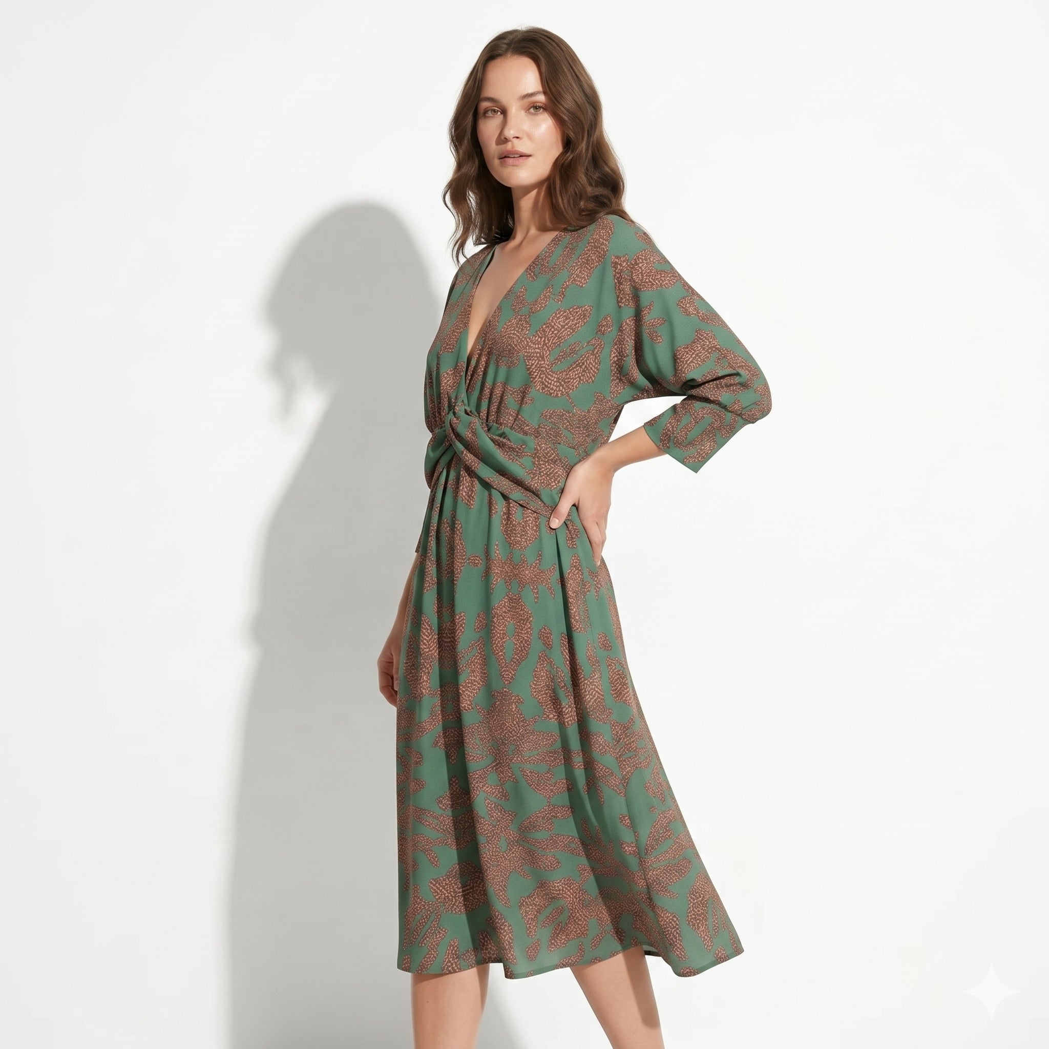 Myrtle – Dames Casual Wrap Zomer Midi Jurk