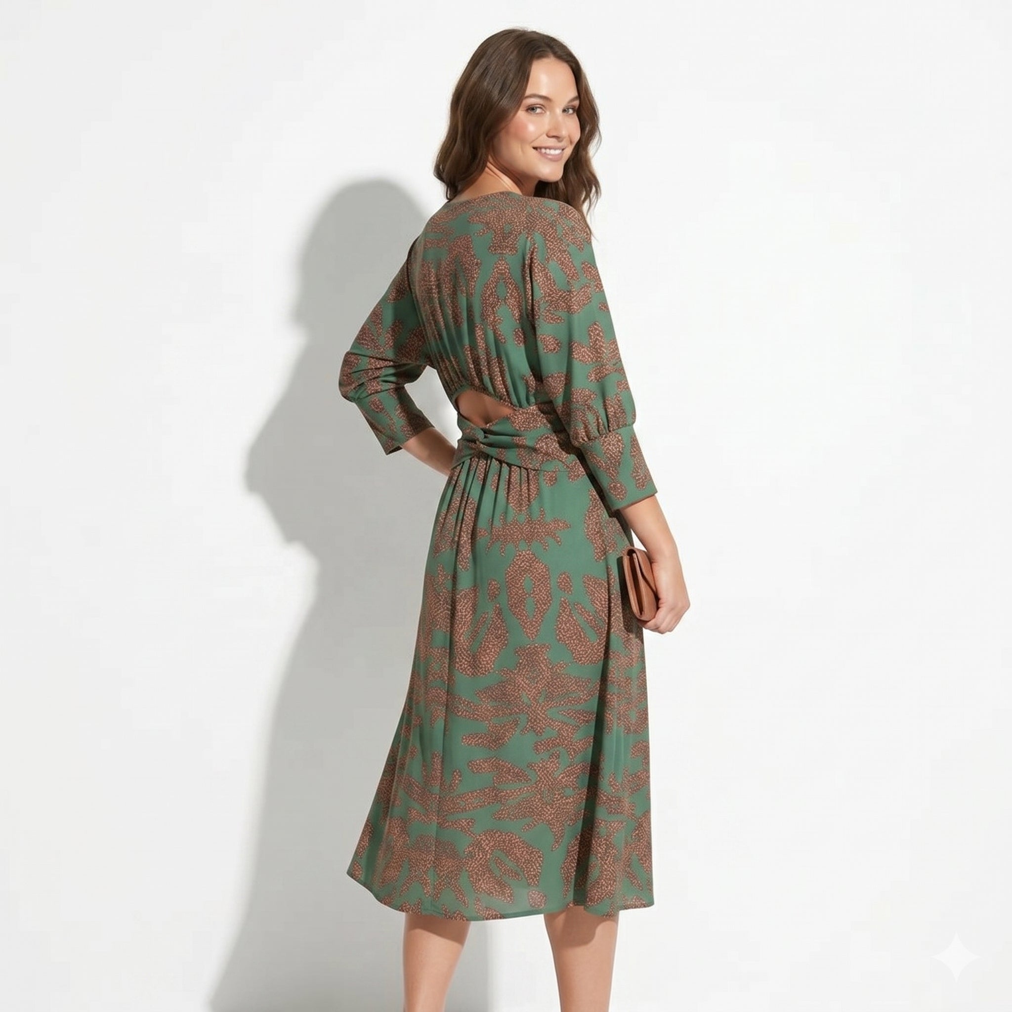 Myrtle – Dames Casual Wrap Zomer Midi Jurk