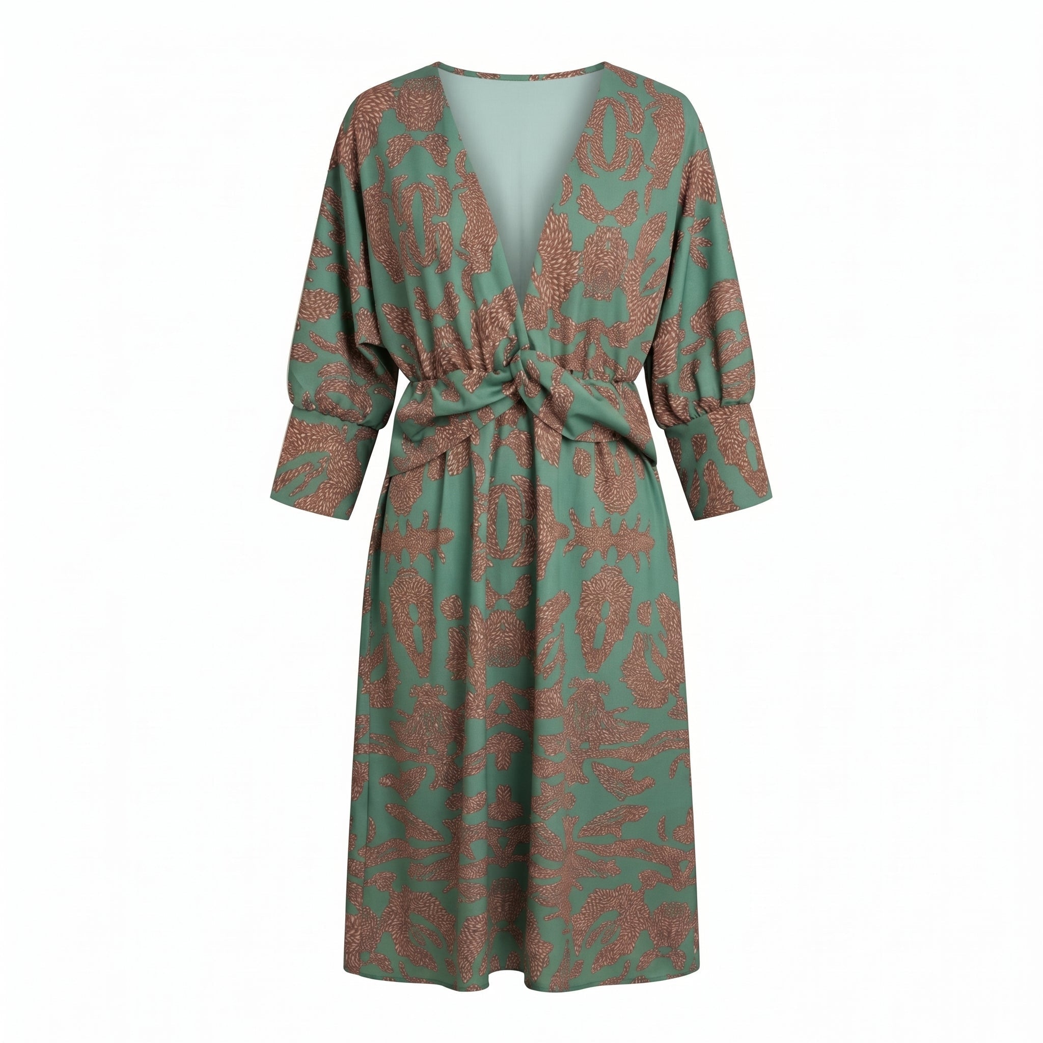 Myrtle – Dames Casual Wrap Zomer Midi Jurk