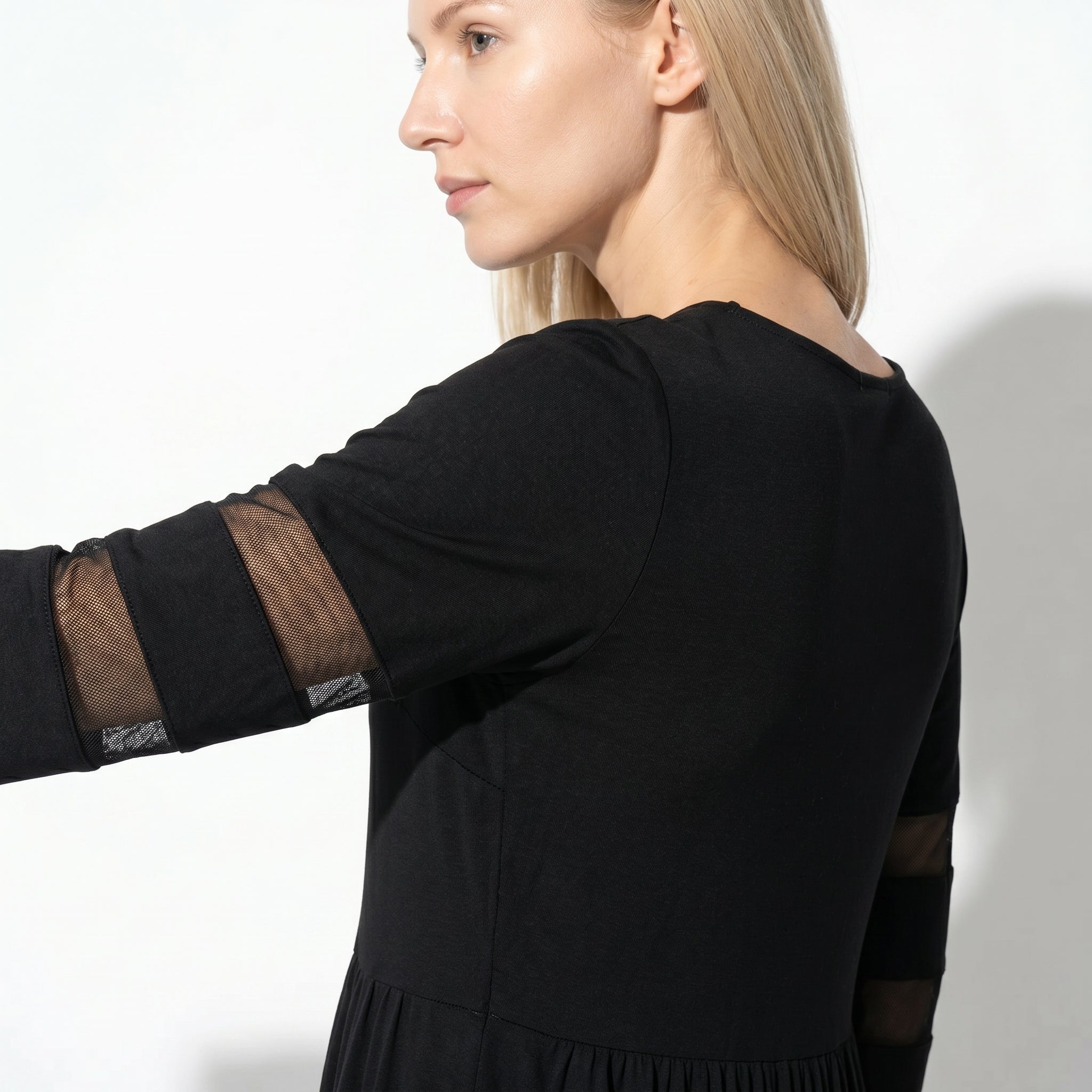 Nadia – Dames Zomer Maxi Jurk met Mesh Afwerking