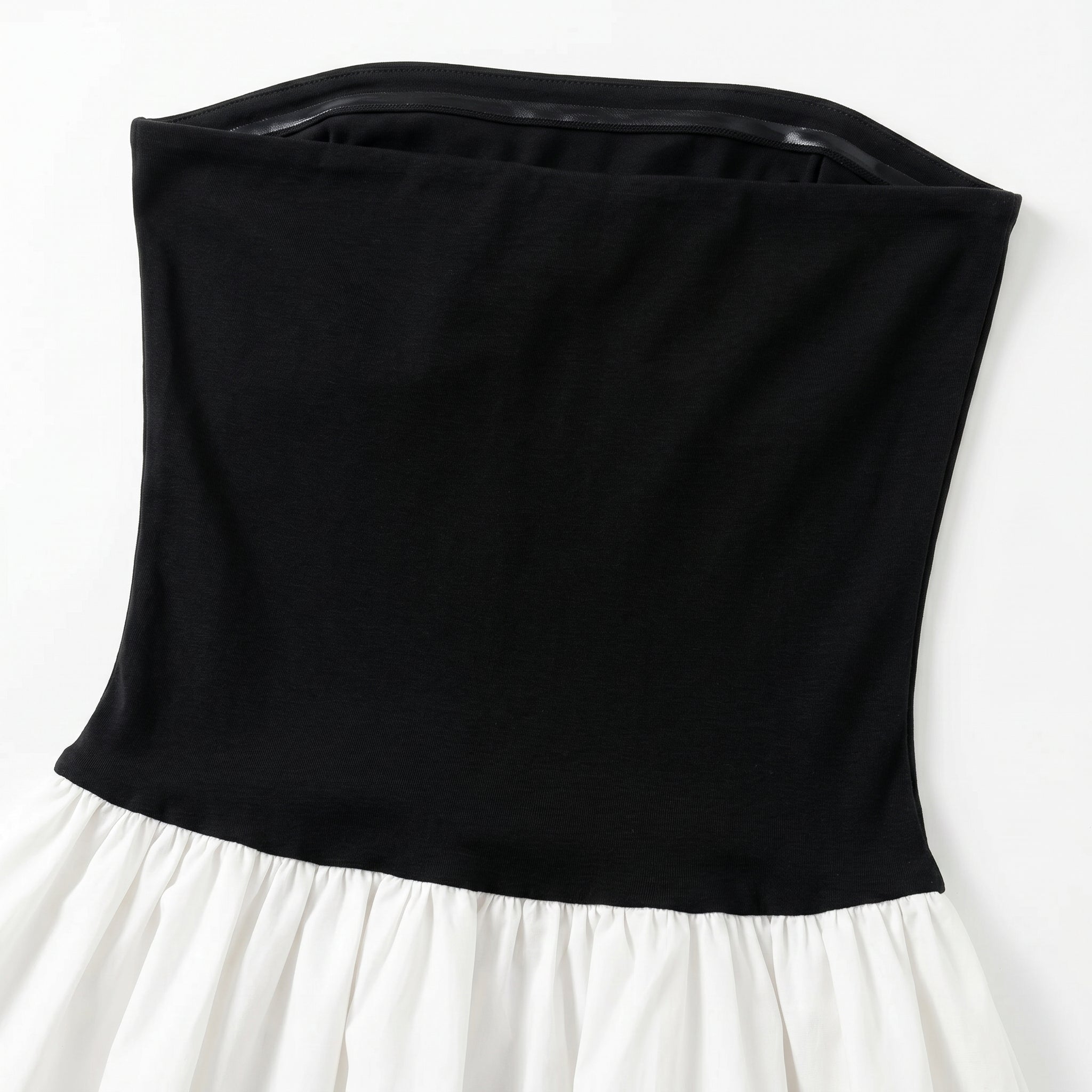 Natalia - Strapless Mini Jurk voor Dames met Plissé Rok
