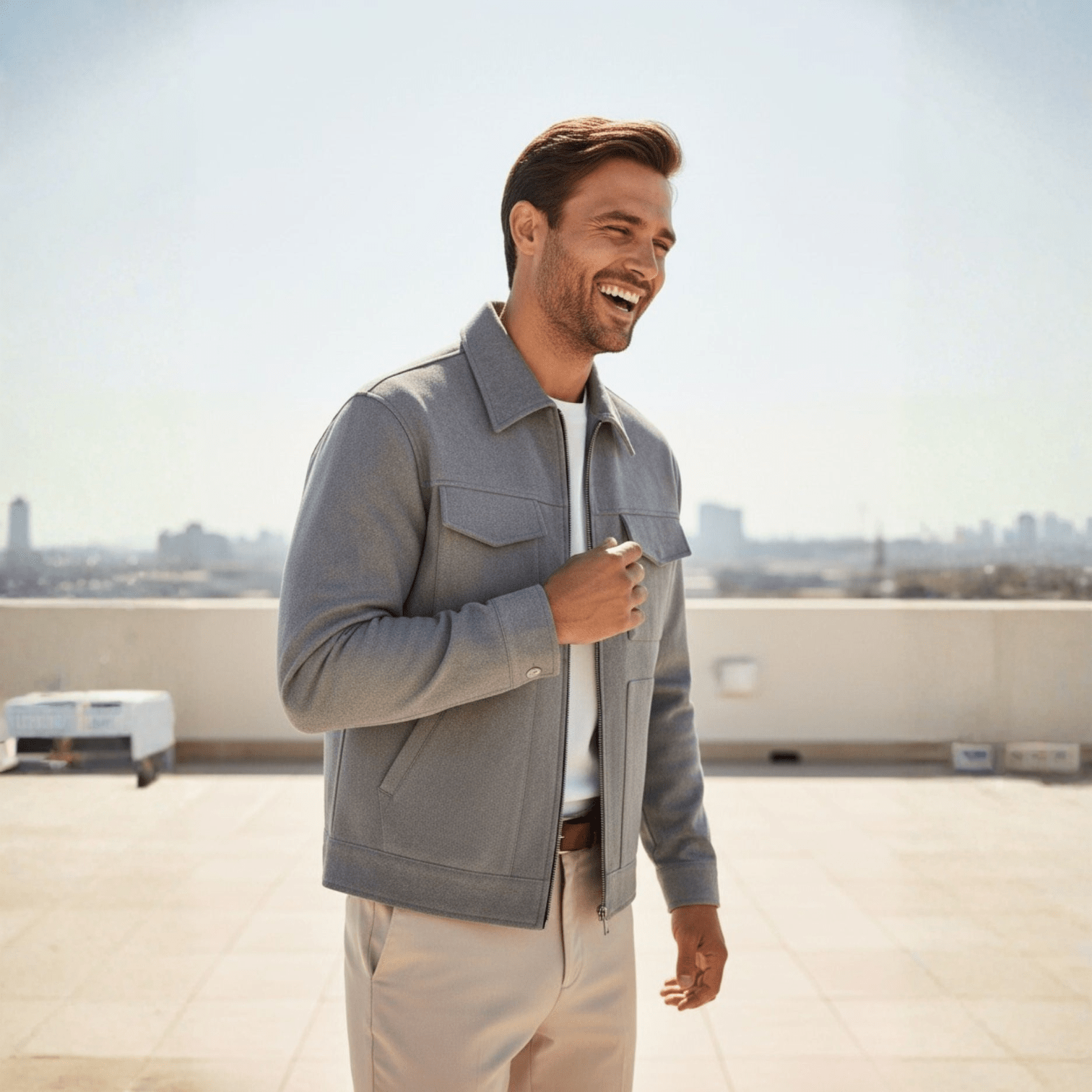 Nerio – Herren Baumwolle Overshirt - Jacke - Langarm - Poloshirt - Temala