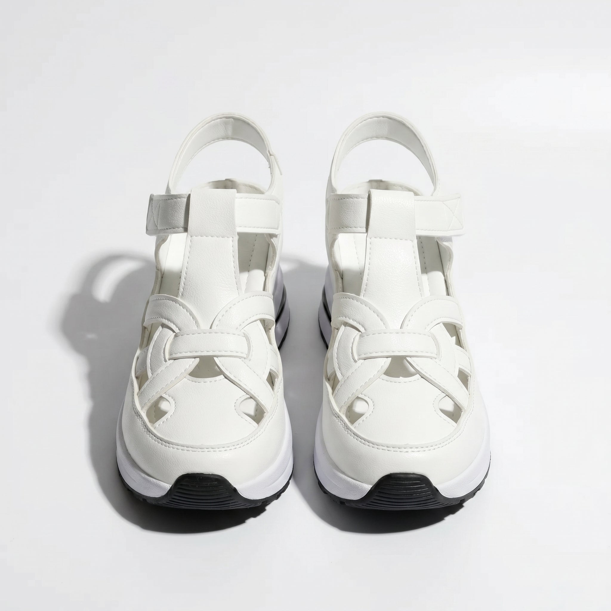 Serena - Dames Platform Sandalen met Uitsnijdingen