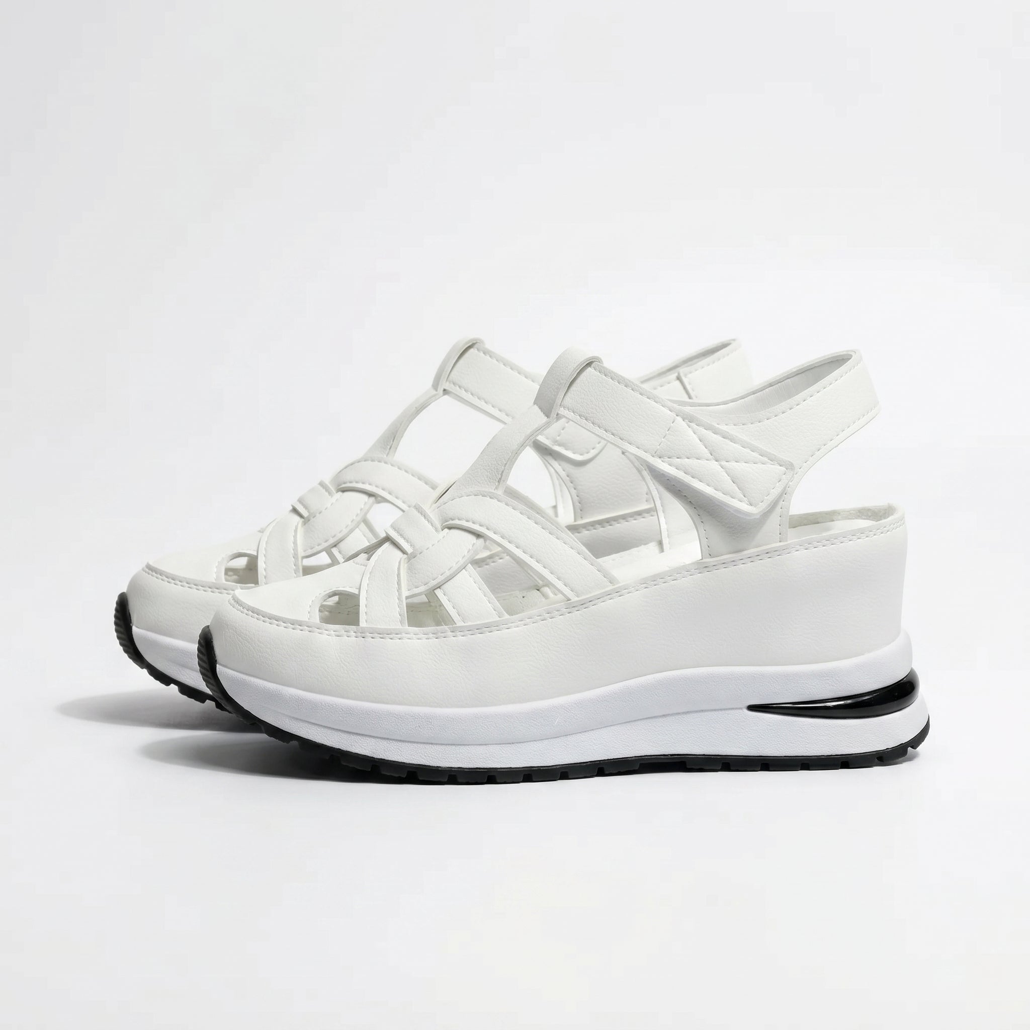 Serena - Dames Platform Sandalen met Uitsnijdingen