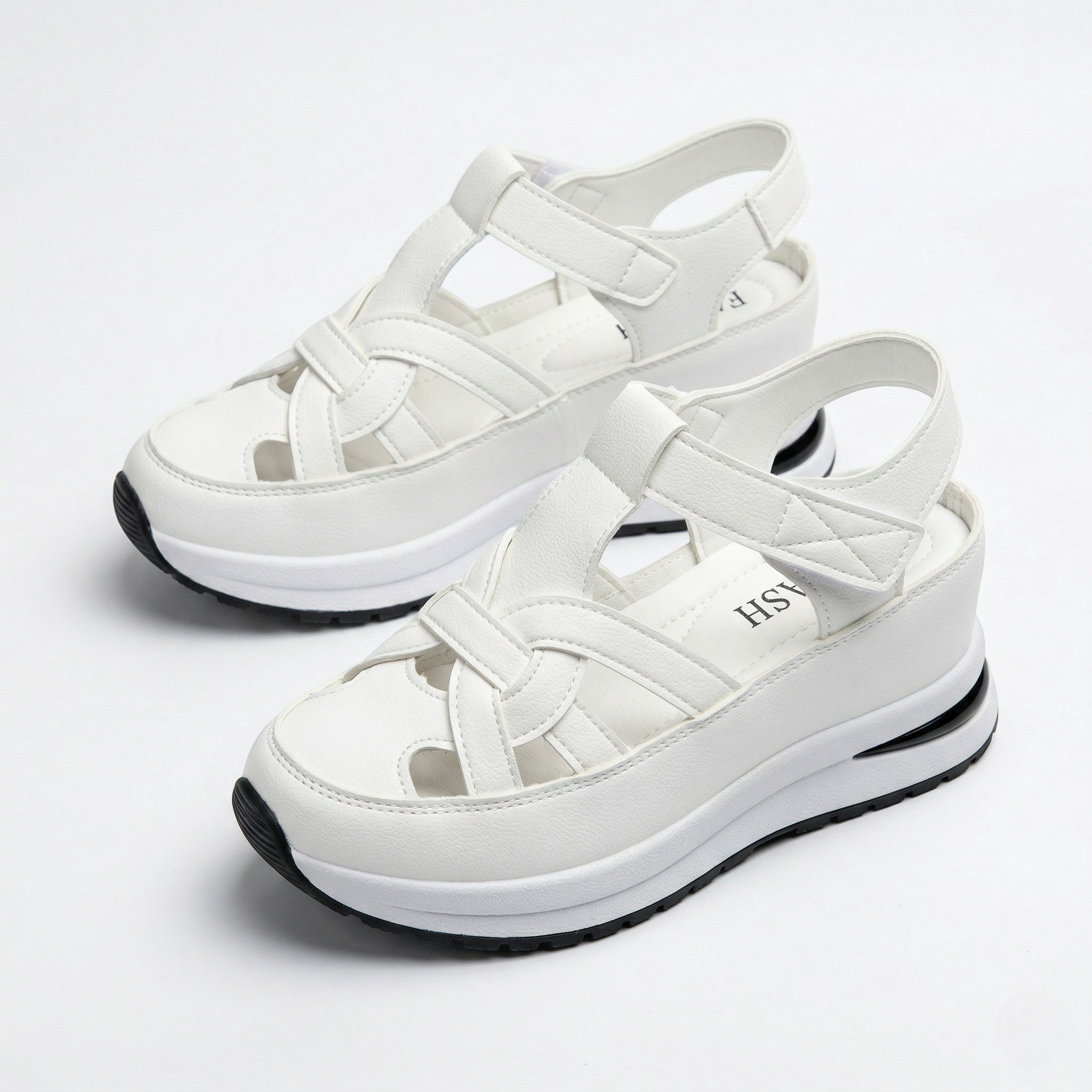 Serena - Dames Platform Sandalen met Uitsnijdingen