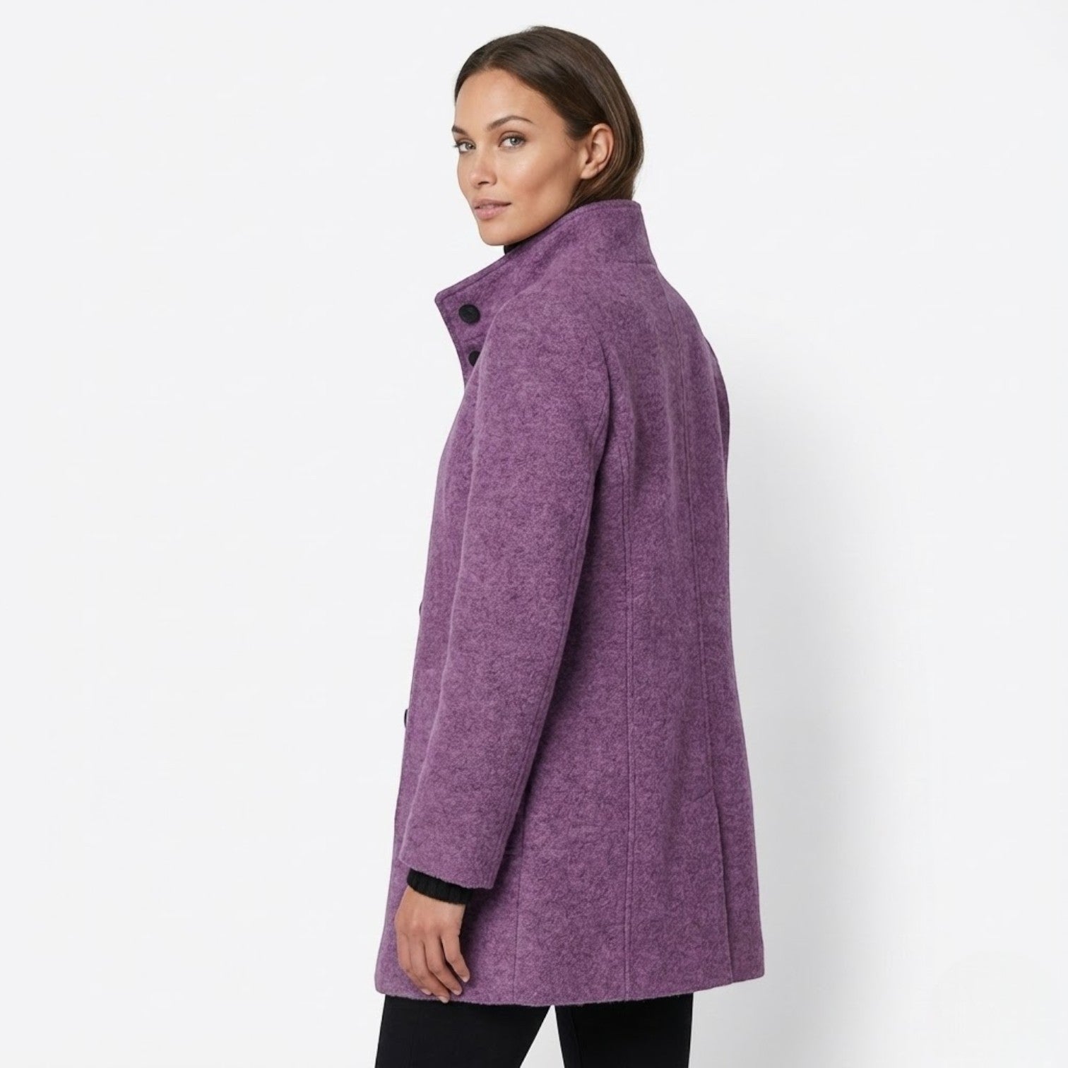 Soraya – Damen Wolle Mantel - Mäntel - Temala