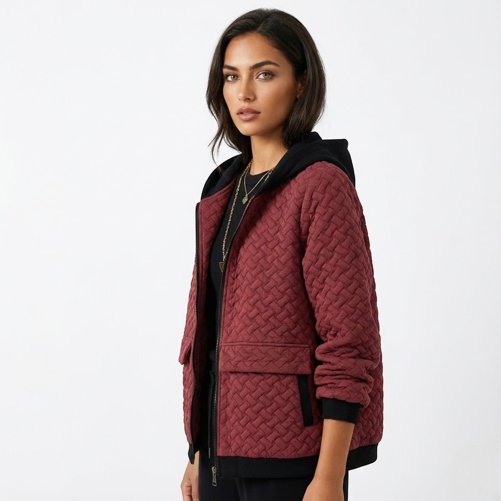 Talia – Damen Wolle Jacke mit Kapuze - Jacken - Temala