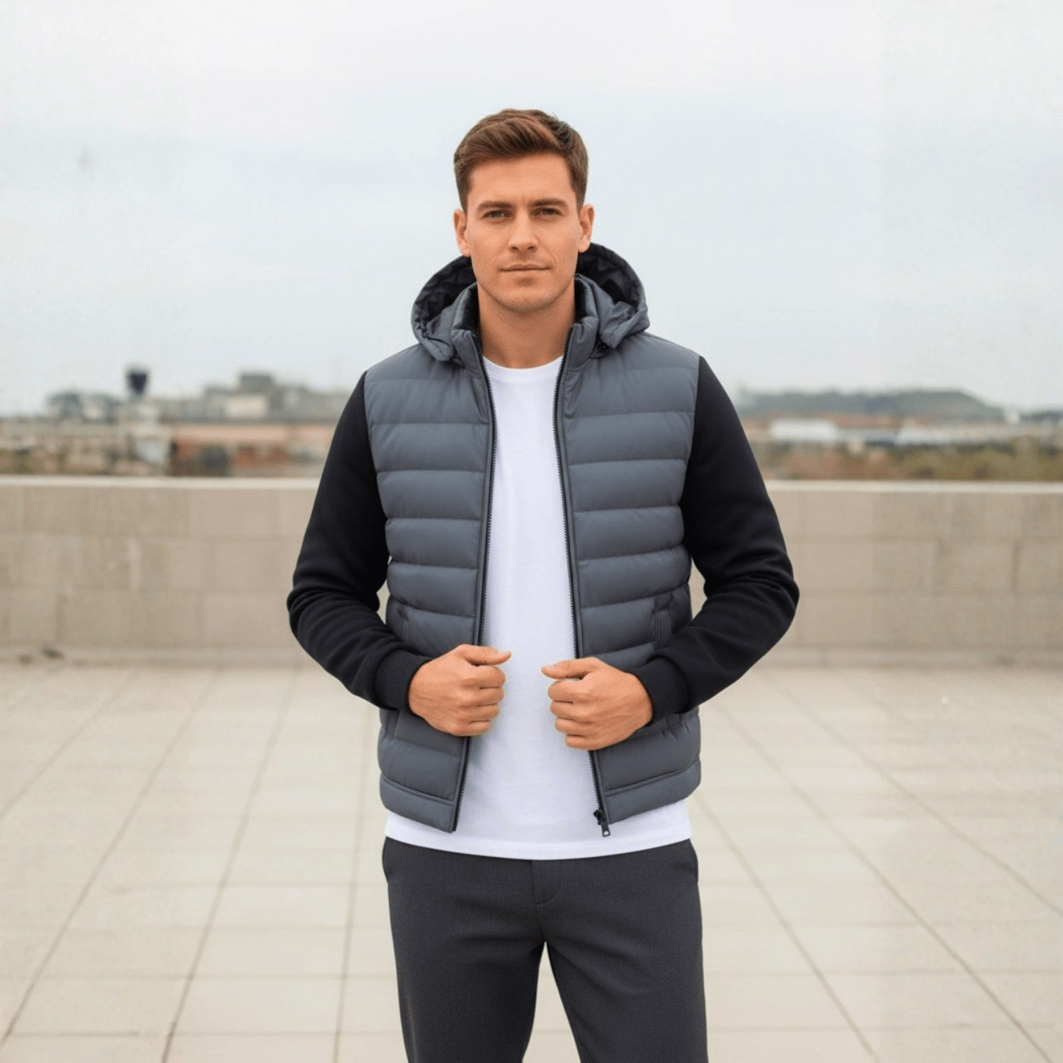 Tarek – Herren Winter Steppjacke mit Kapuze - Pufferjacke - Temala