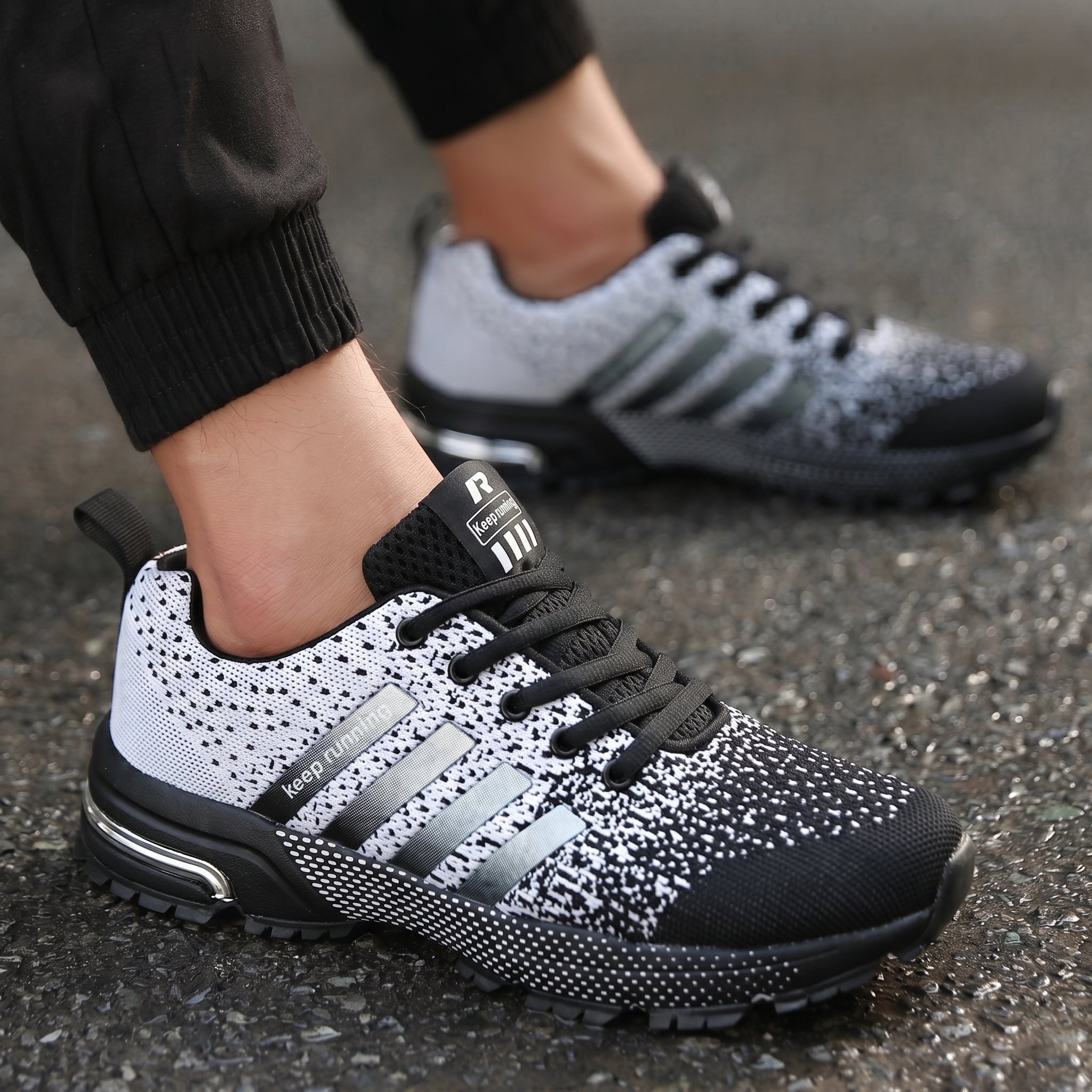 Theo - Heren Orthopedische Sportschoenen met Gestreepte Details