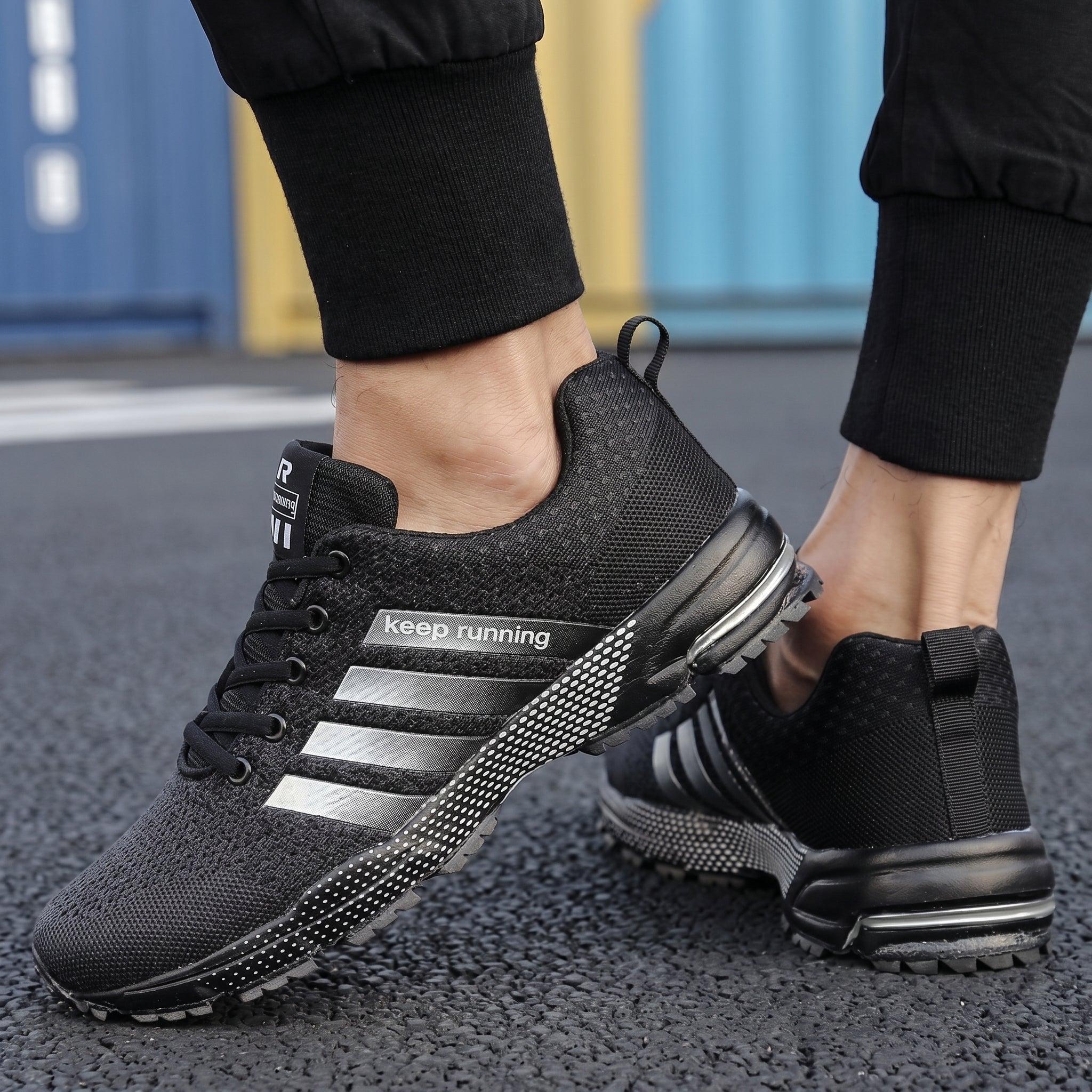 Theo - Heren Orthopedische Sportschoenen met Gestreepte Details