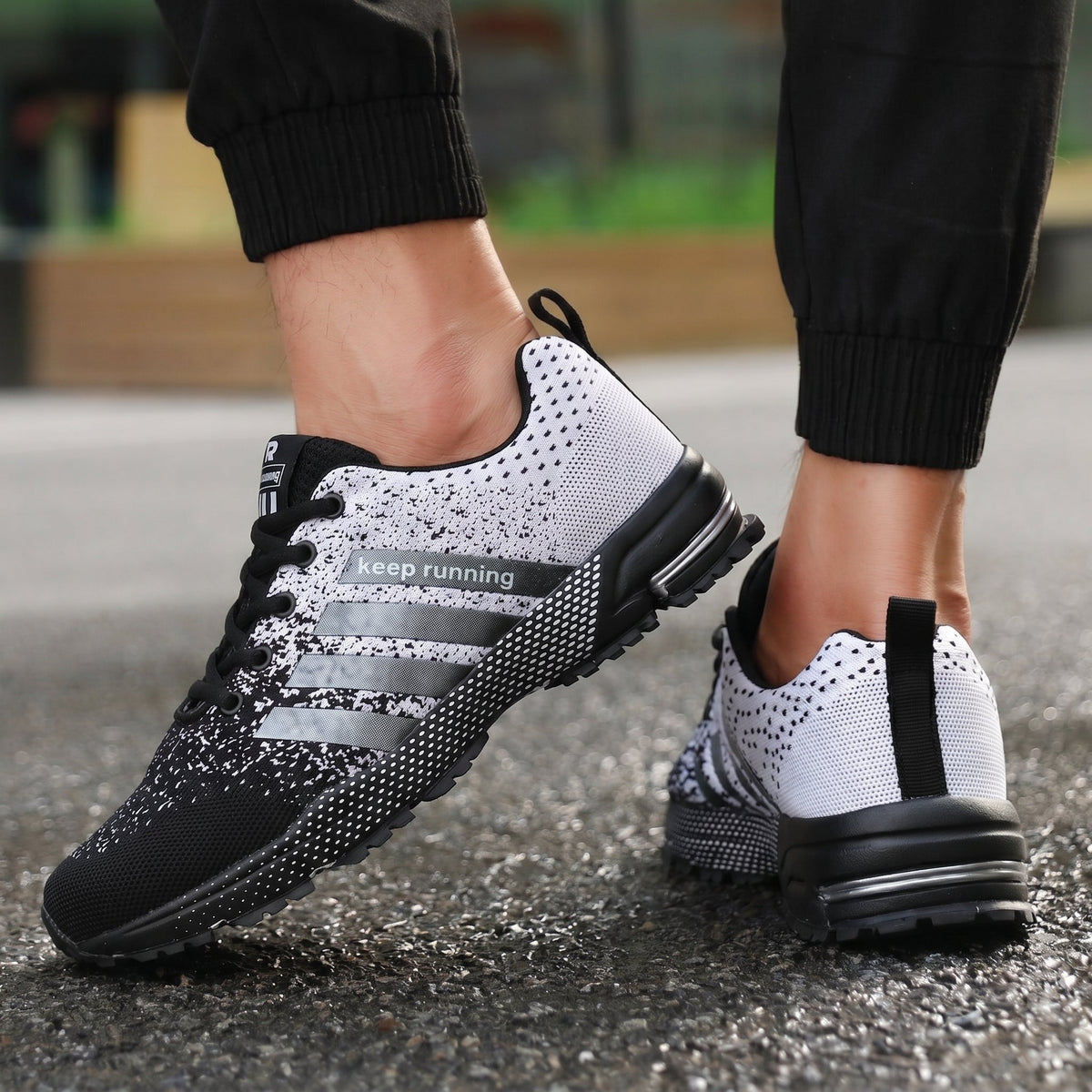 Theo - Heren Orthopedische Sportschoenen met Gestreepte Details